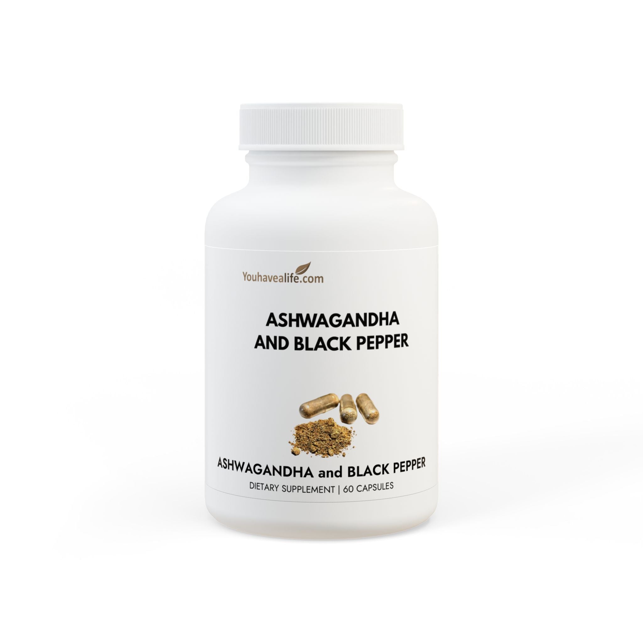 Ashwagandha and Black Pepper Supplement (60 capsules)
