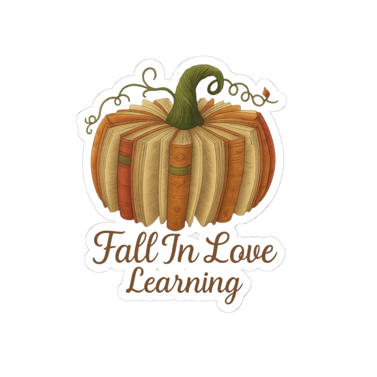 Autumn Books Kiss-Cut Stickers, Fall Decor, Learning, Teacher Gifts, Pumpkin Stickers, Seasonal Scrapbooking