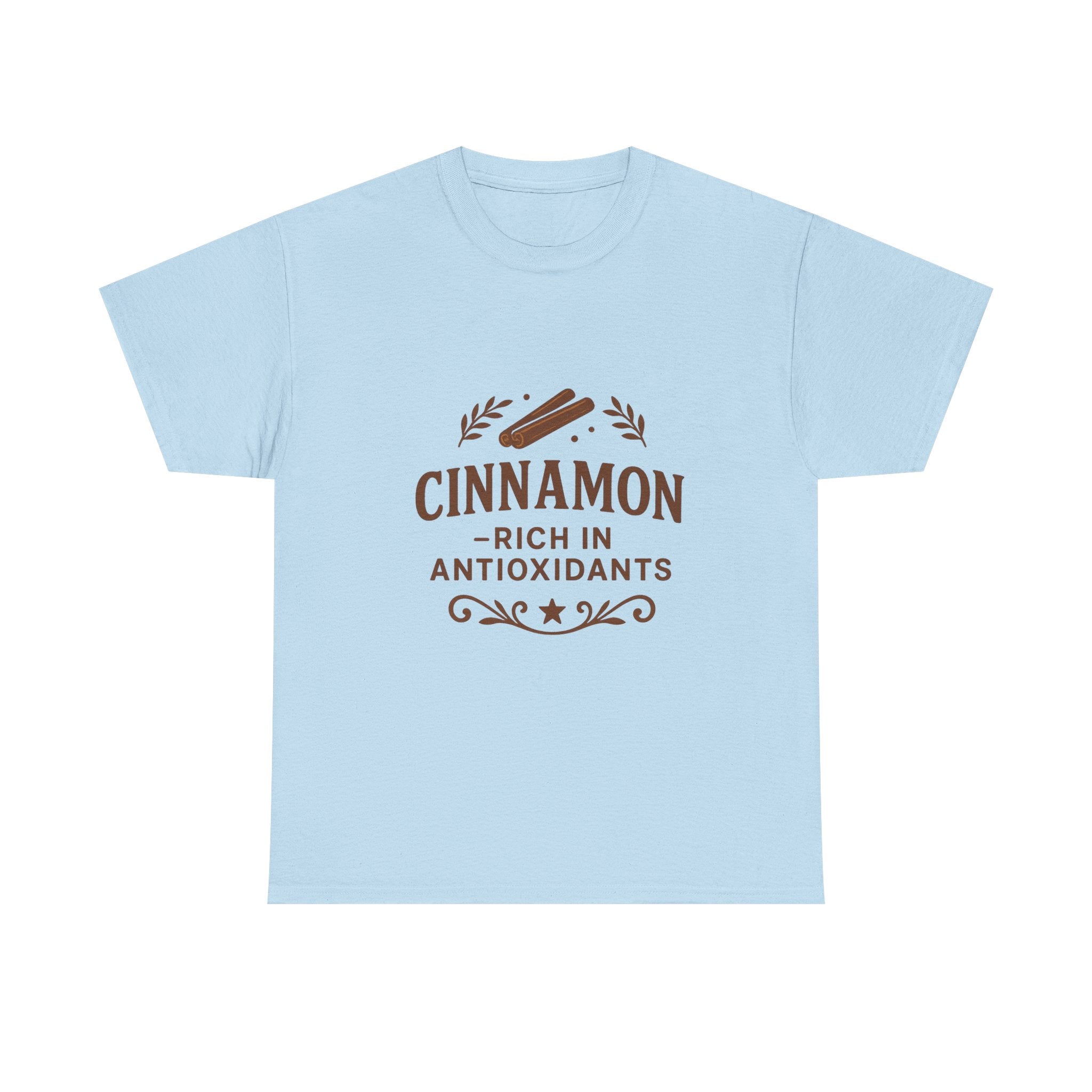 Cinnamon Antioxidant Unisex Heavy Cotton Tee, Relaxed Fit Tee, Gift for Health Enthusiasts, Casual Statement Shirt, Funny Foodie Apparel