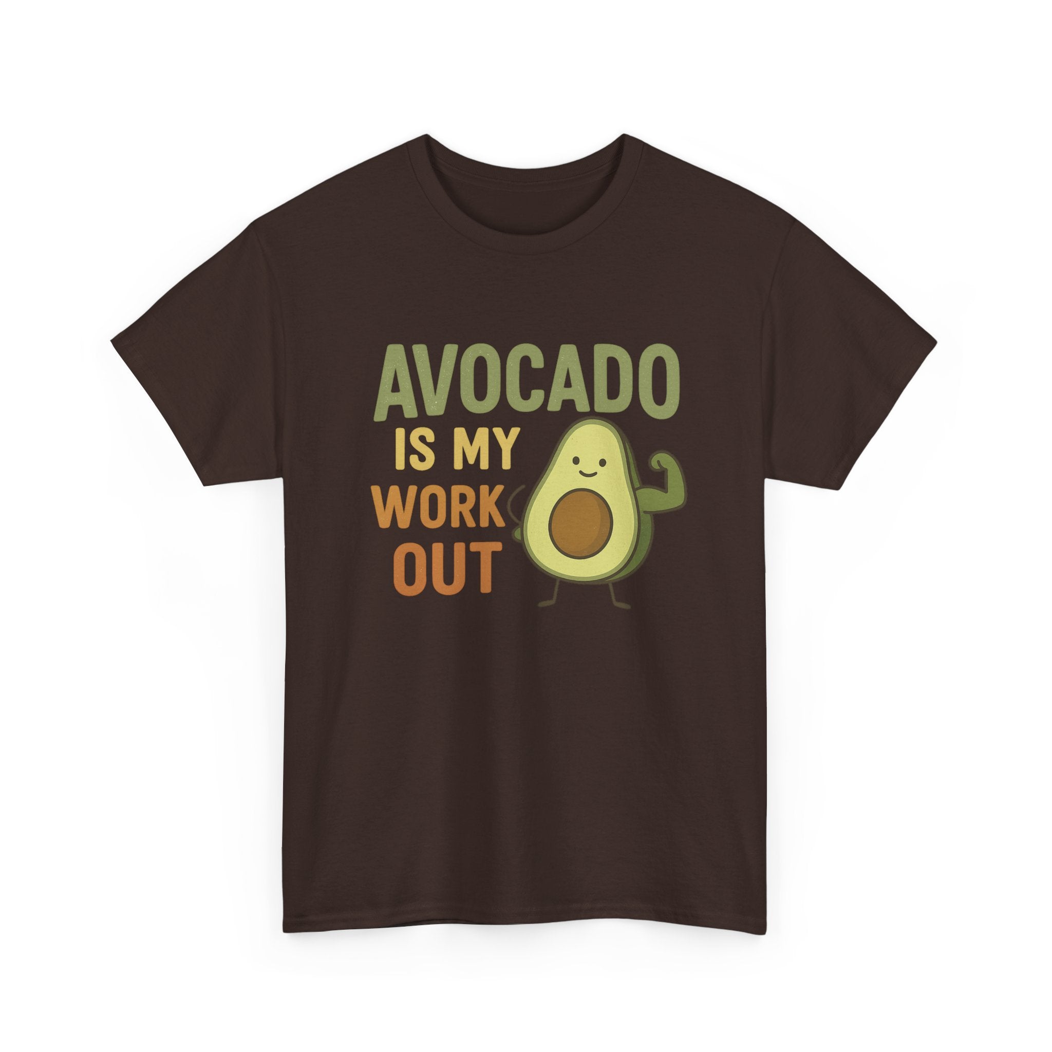 Avocado Workout Tee, Funny Fitness Shirt, Unisex Cotton Tee, Gift for Gym Lovers, Cute Food Humor Top