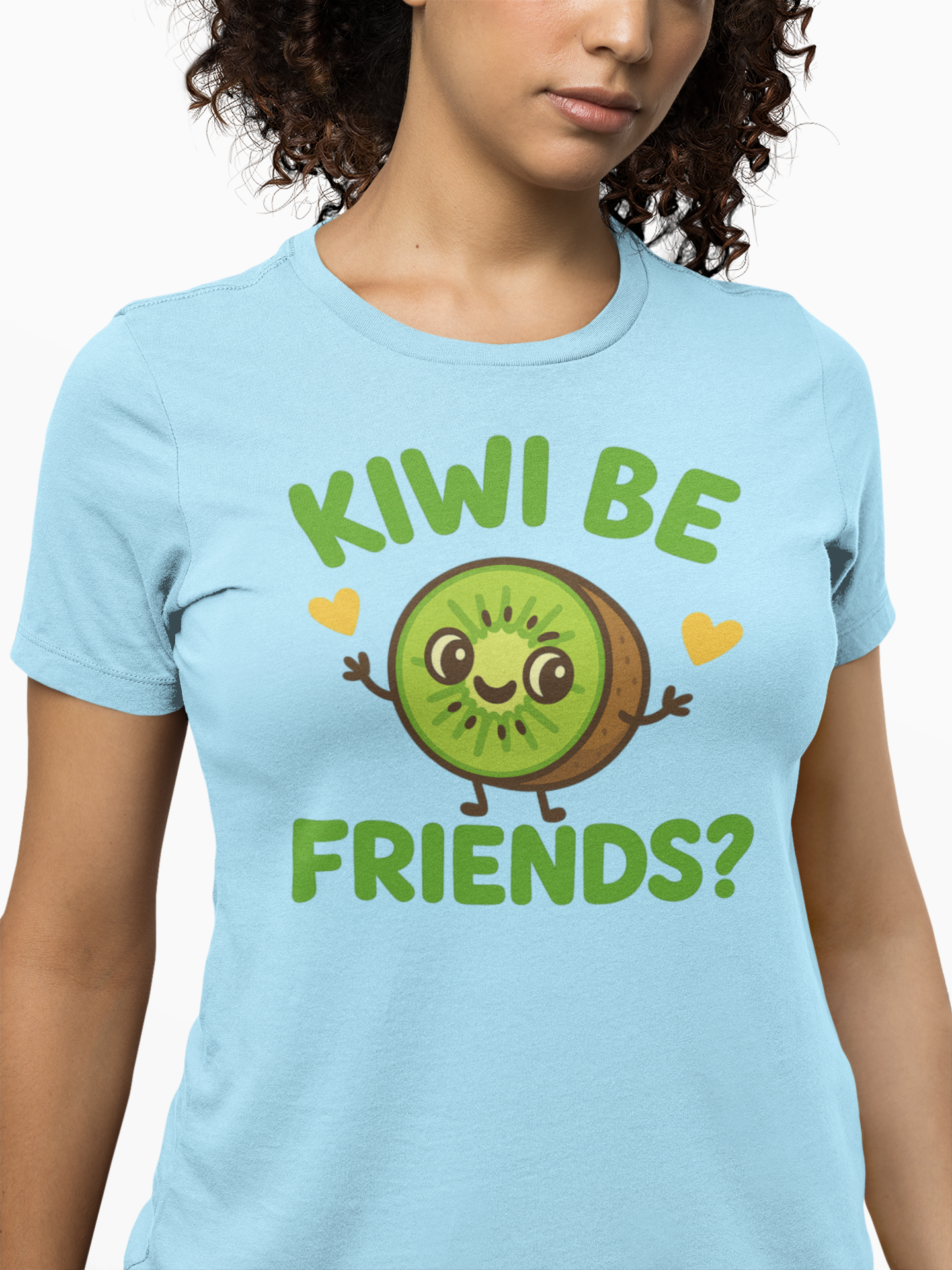 Cute Kiwi Friends Unisex Tee - Fun Graphic T-Shirt for Fruit Lovers, Perfect for Casual Wear, Gifts, Birthdays, and Summer
