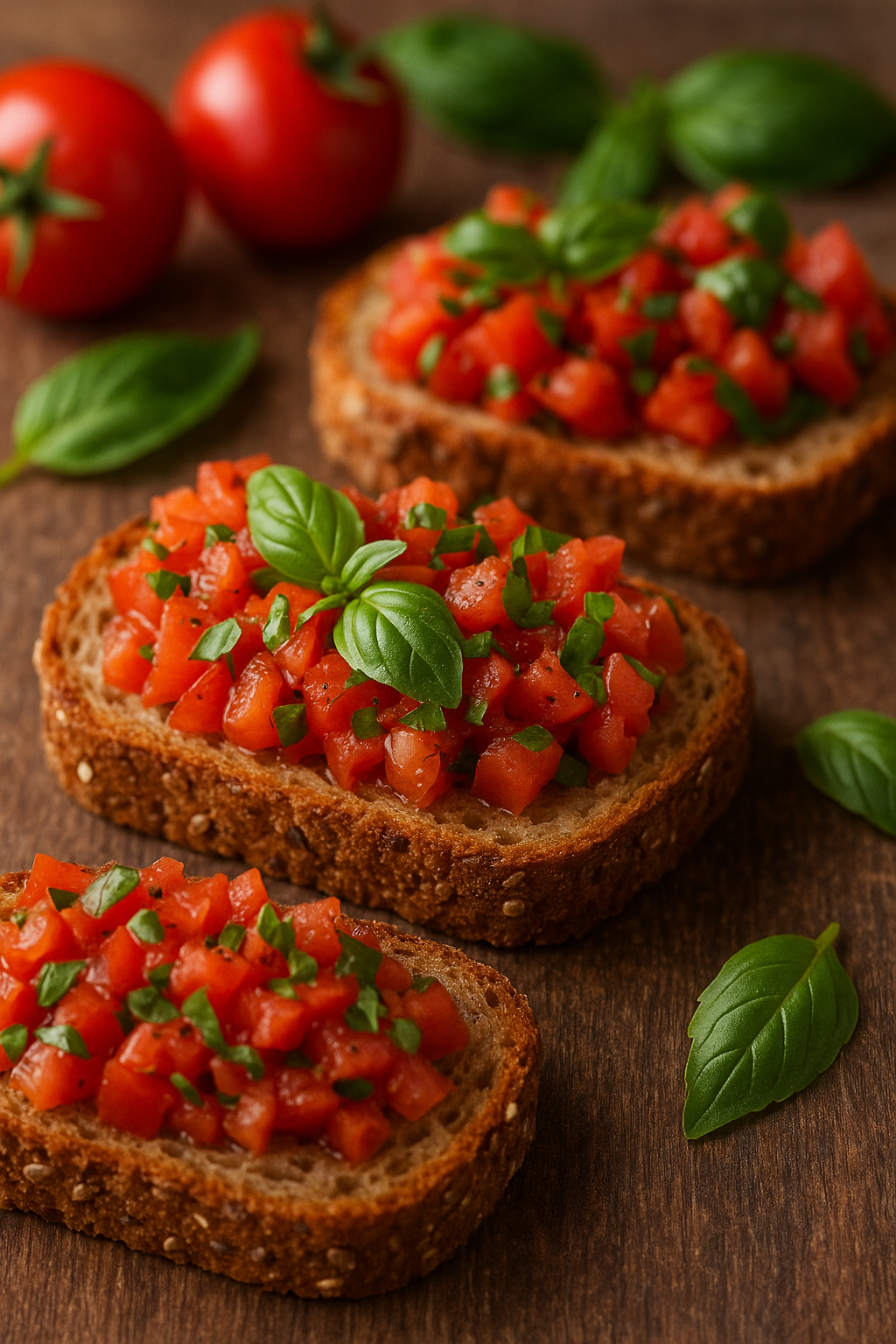 Italian Tomato & Basil Bruschetta (Wholegrain Bread): A Simple Longevity Classic