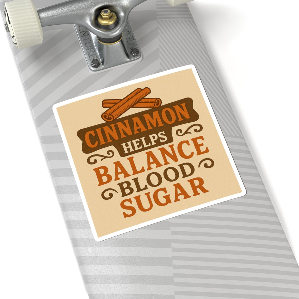 Cinnamon Health Stickers | Balance Blood Sugar | Funny Kitchen Decor, Gift for Foodies, Laptop Stickers, Seasonal Gifts