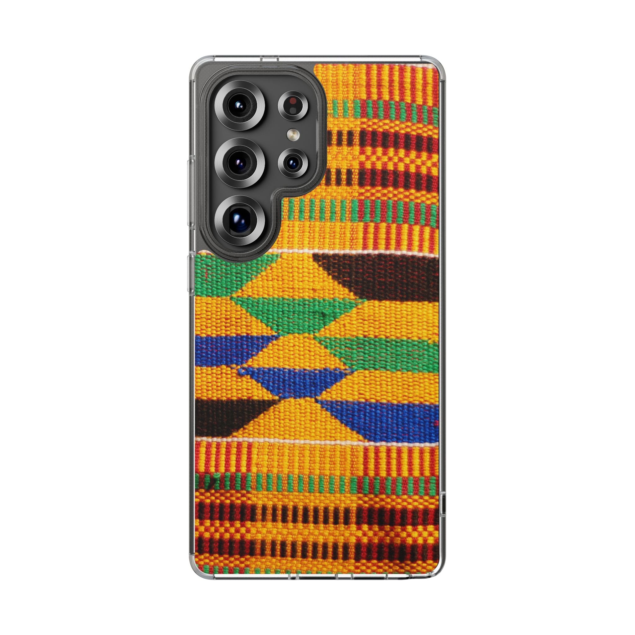 Kente Pattern Clear Impact-Resistant Phone Case