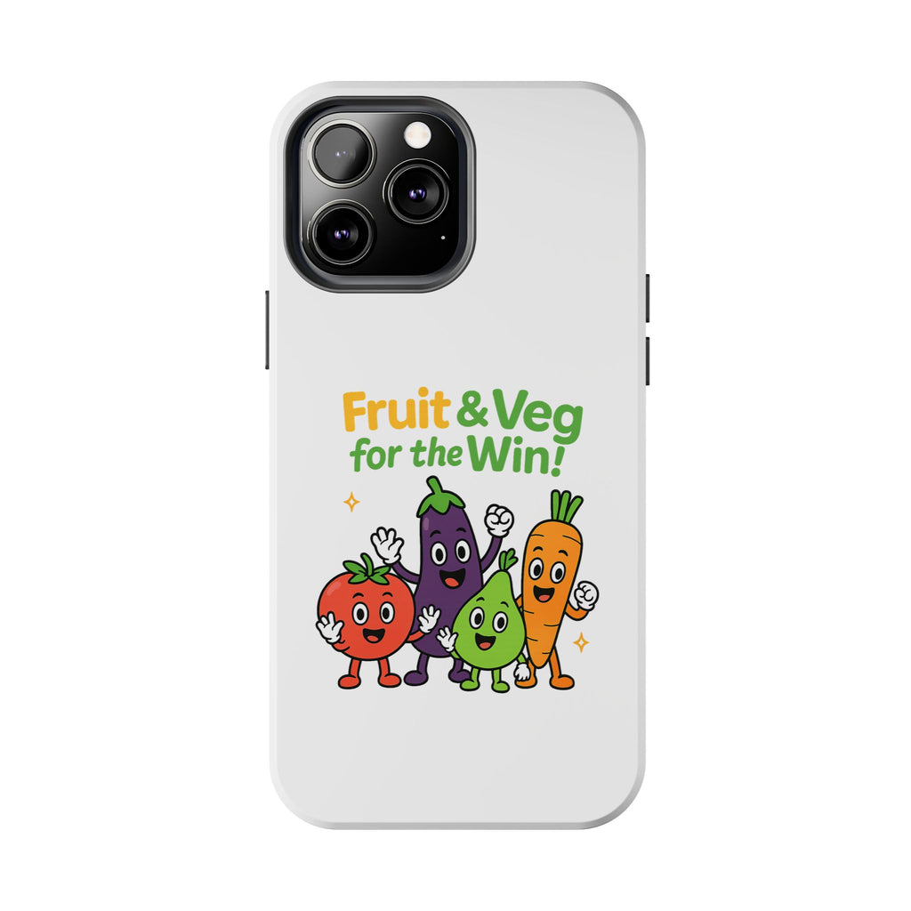 Phone Case — "Fruit & Veg for the Win!" Cute Healthy Veggie Design