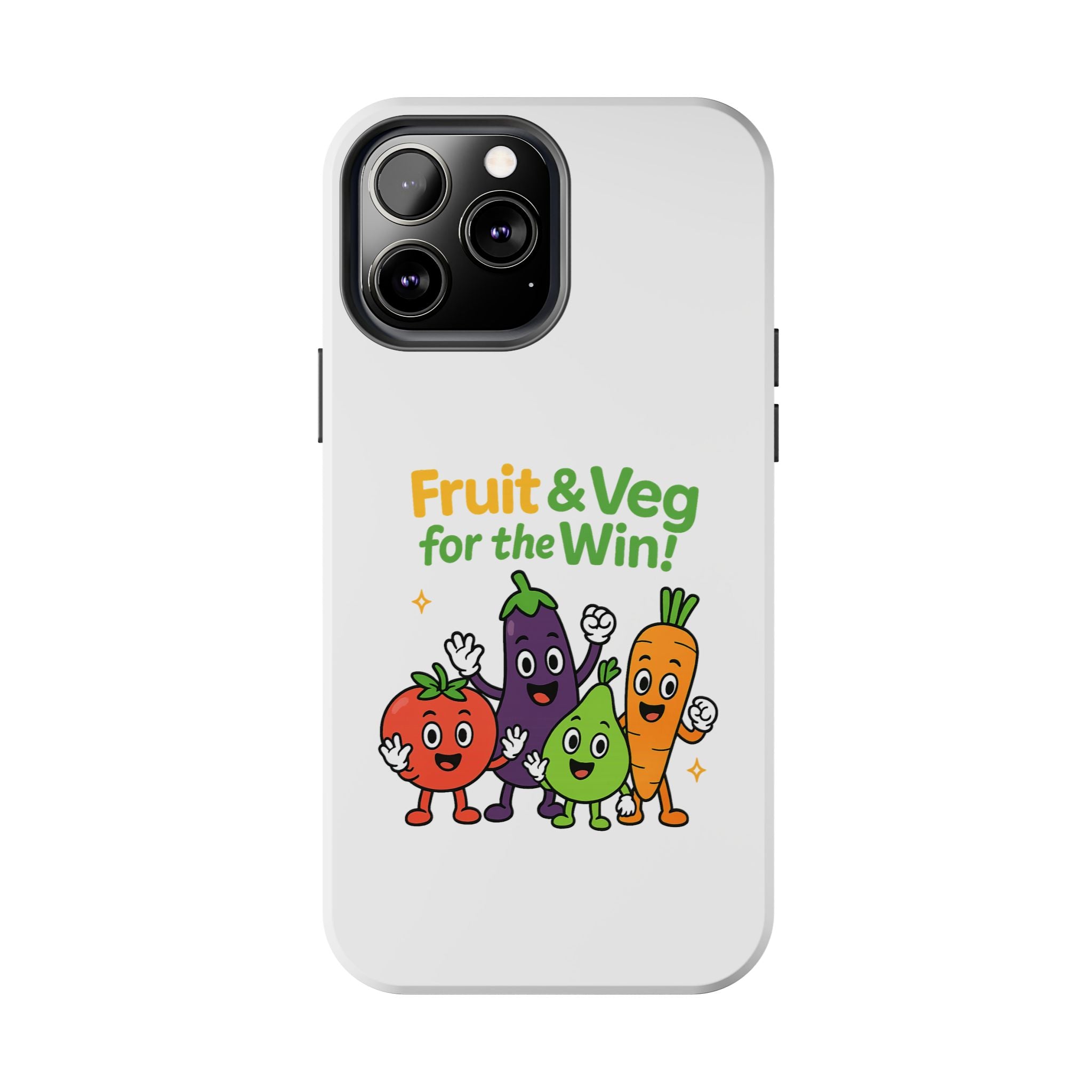 Phone Case — "Fruit & Veg for the Win!" Cute Healthy Veggie Design