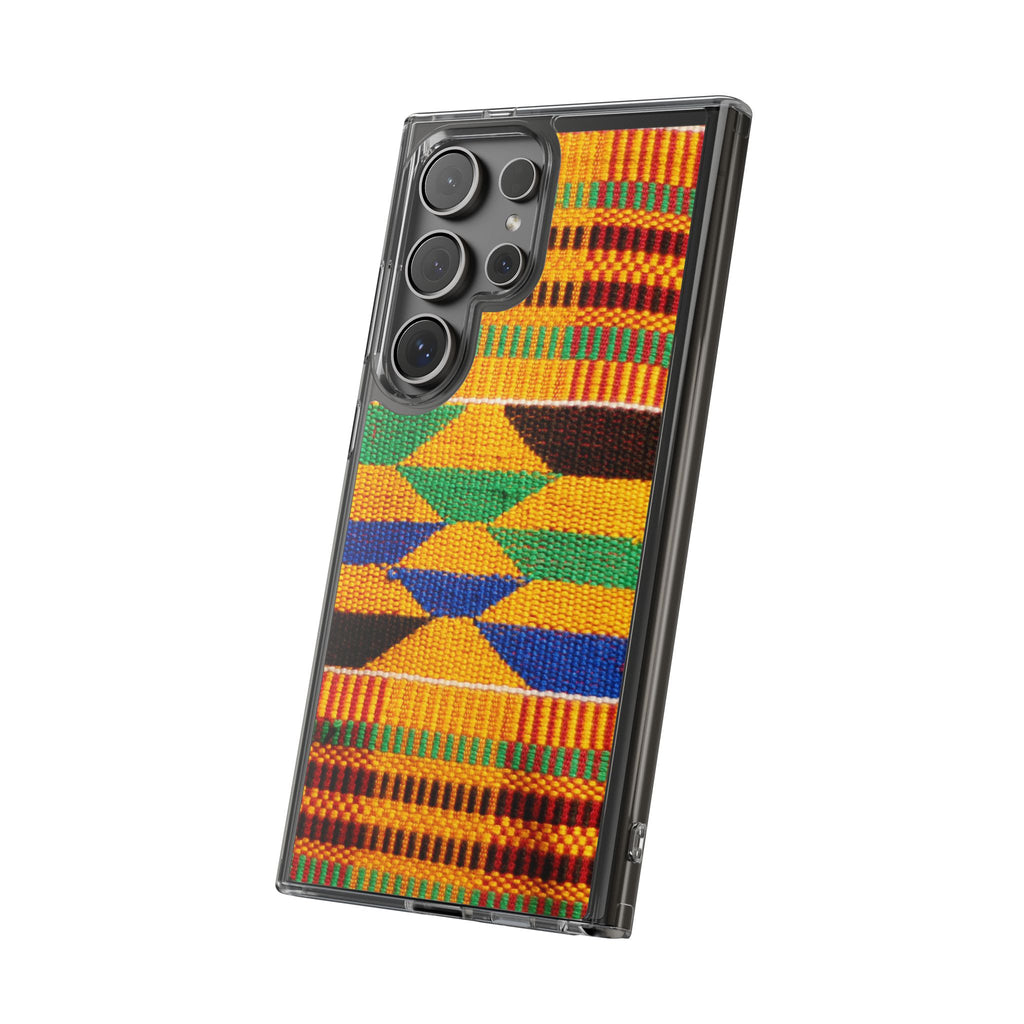 Kente Pattern Clear Impact-Resistant Phone Case
