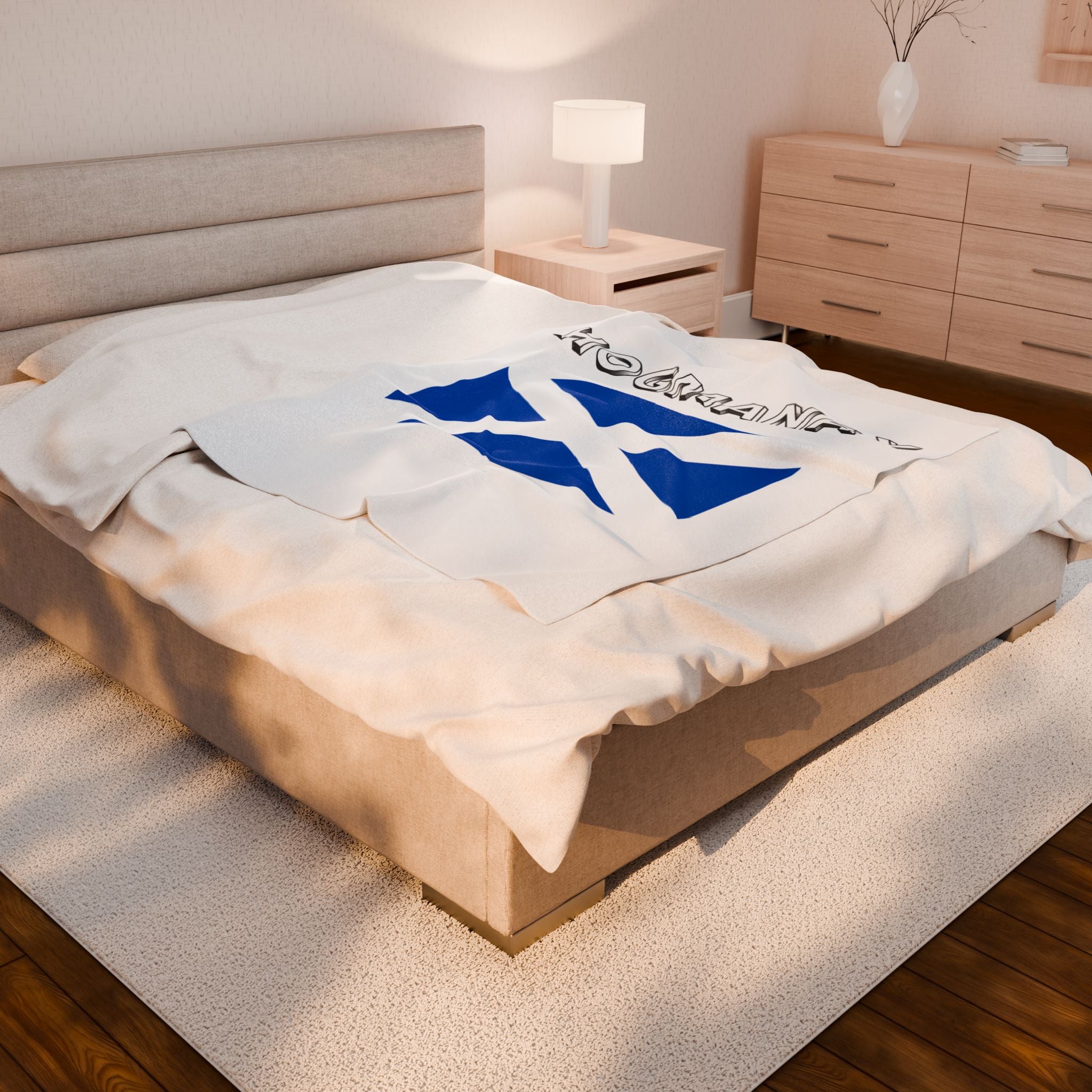 Hogmanay Scottish Flag Velveteen Plush Blanket