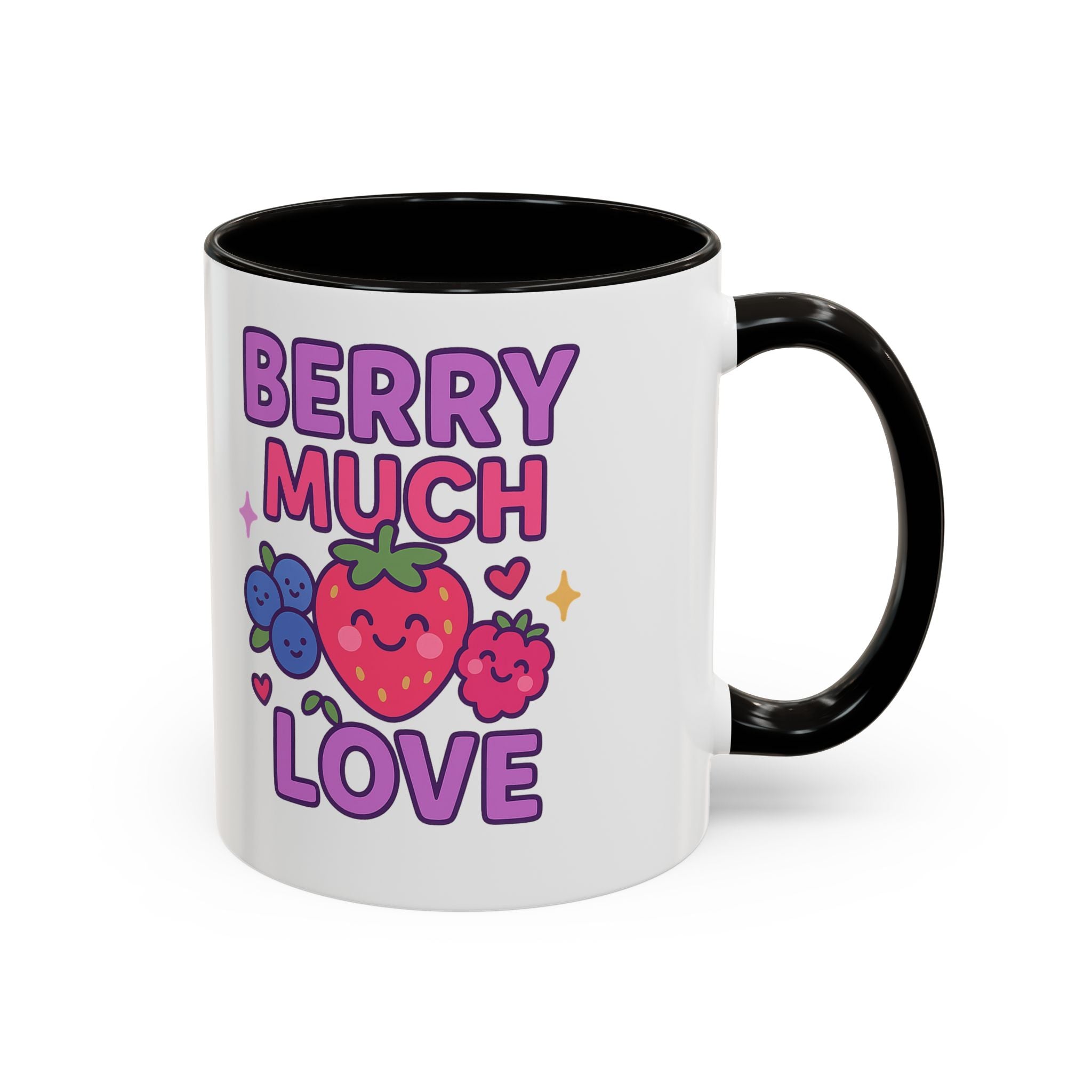 Berry Much Love Mug — Cute Fruit Cartoon Coffee Cup (11oz & 15oz)