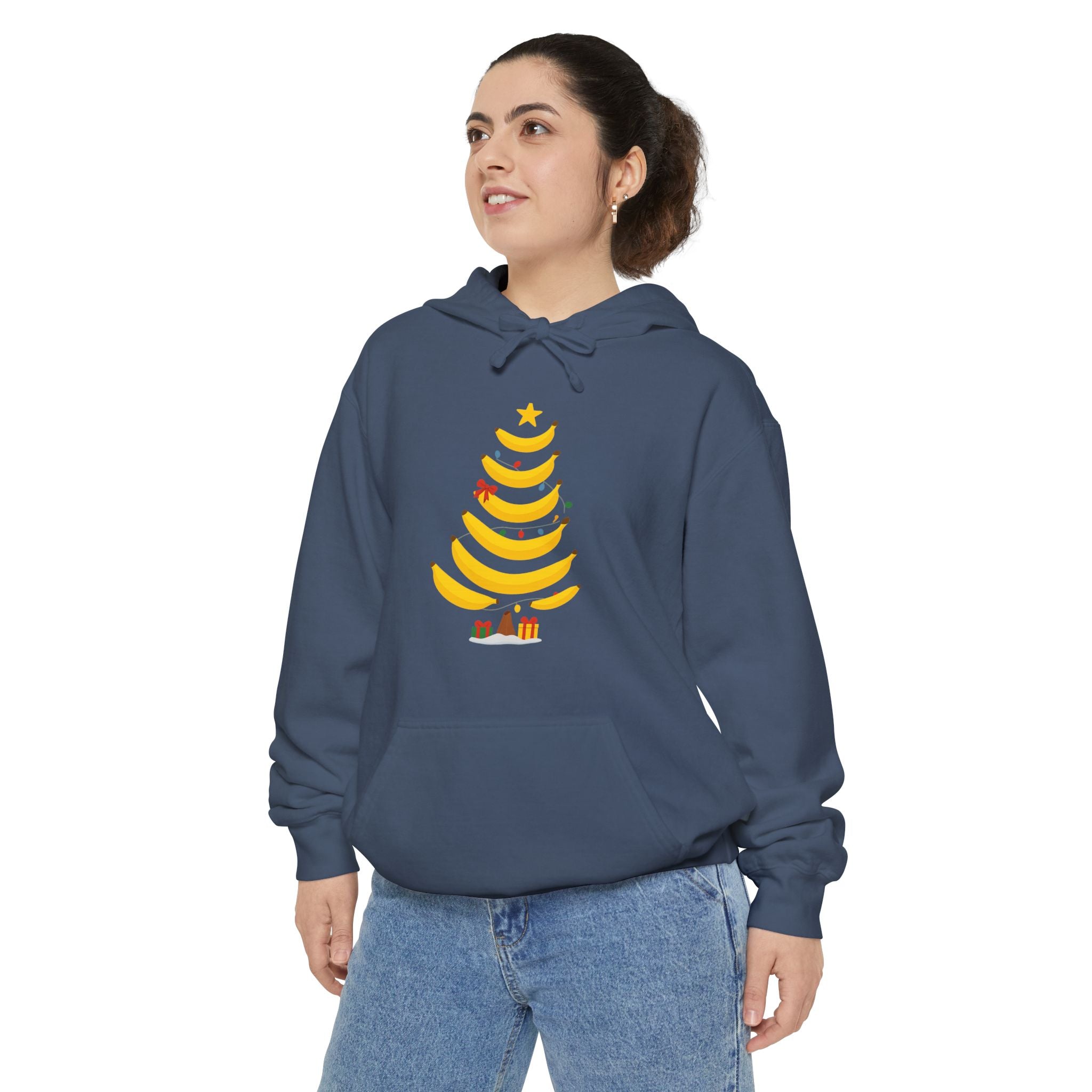 Banana Christmas Tree Hoodie — Novelty Holiday Sweatshirt