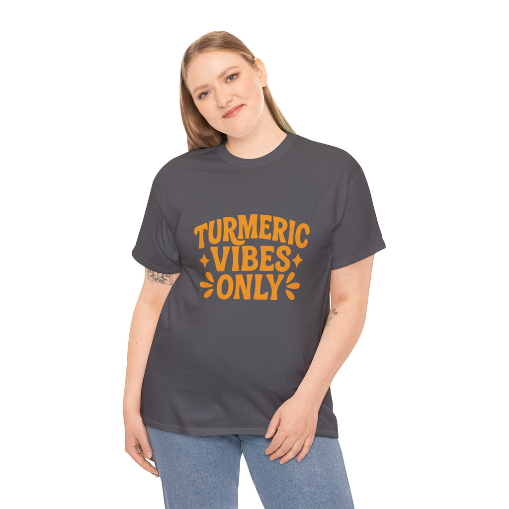 Turmeric Vibes Only Tee - Unisex Heavy Cotton Shirt for Wellness Lovers, Casual Wear, Gift for Friends, Summer Outfits, Mood-Boosting [...]