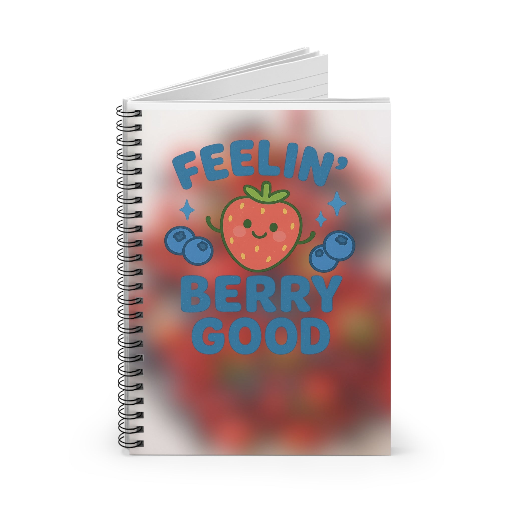 Fruity Spiral Notebook - Feelin' Berry Good, Cute Journal, Gift for Students, School Supplies, Cute Stationery