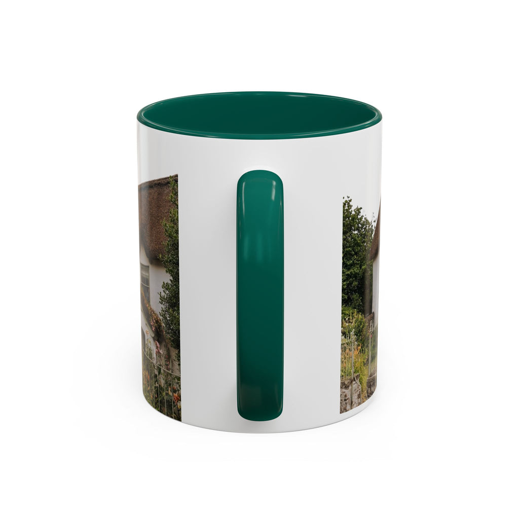 Thatched Cottage Photo Mug (11oz & 15oz) — Cozy English Cottage Scenic Coffee Cup