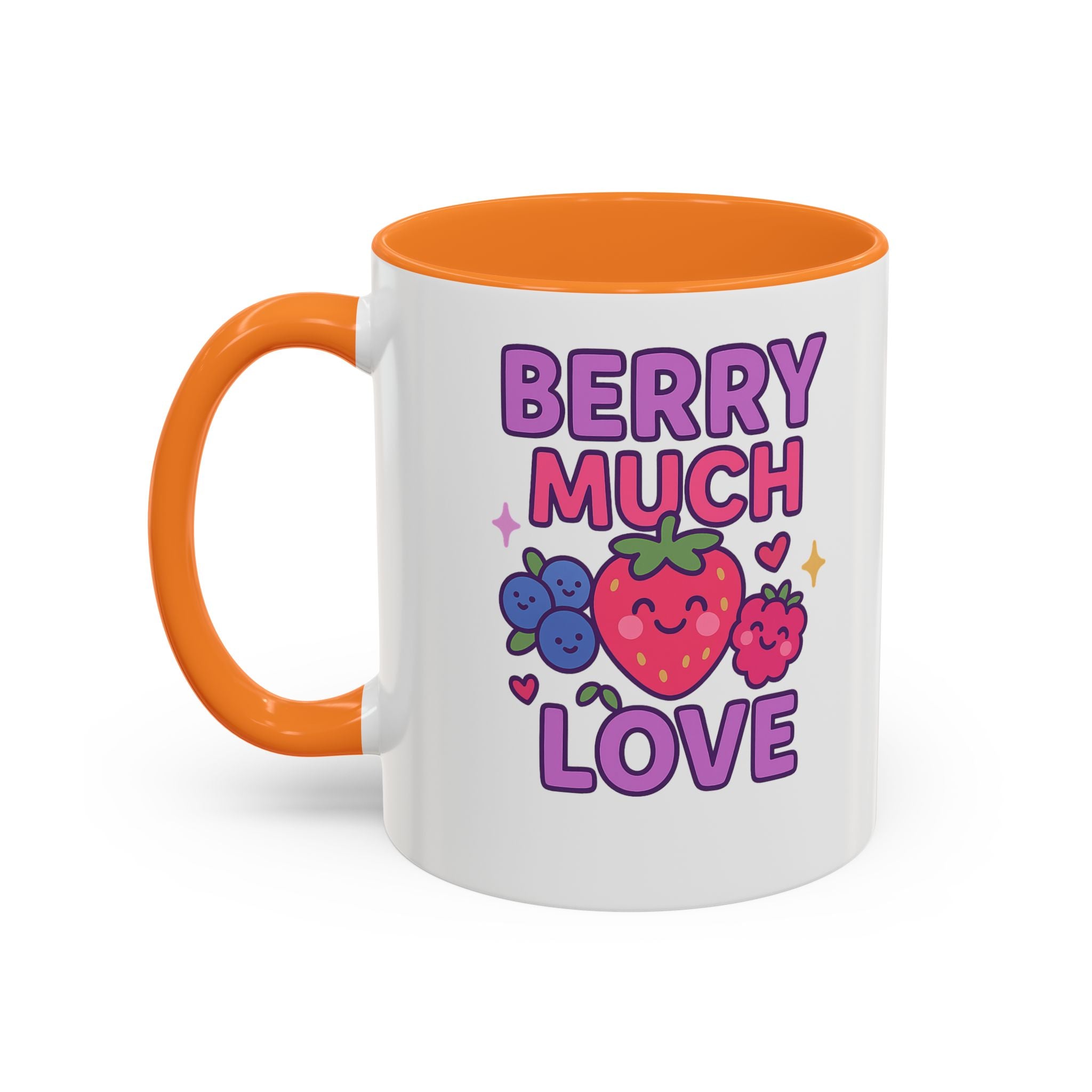 Berry Much Love Mug — Cute Fruit Cartoon Coffee Cup (11oz & 15oz)