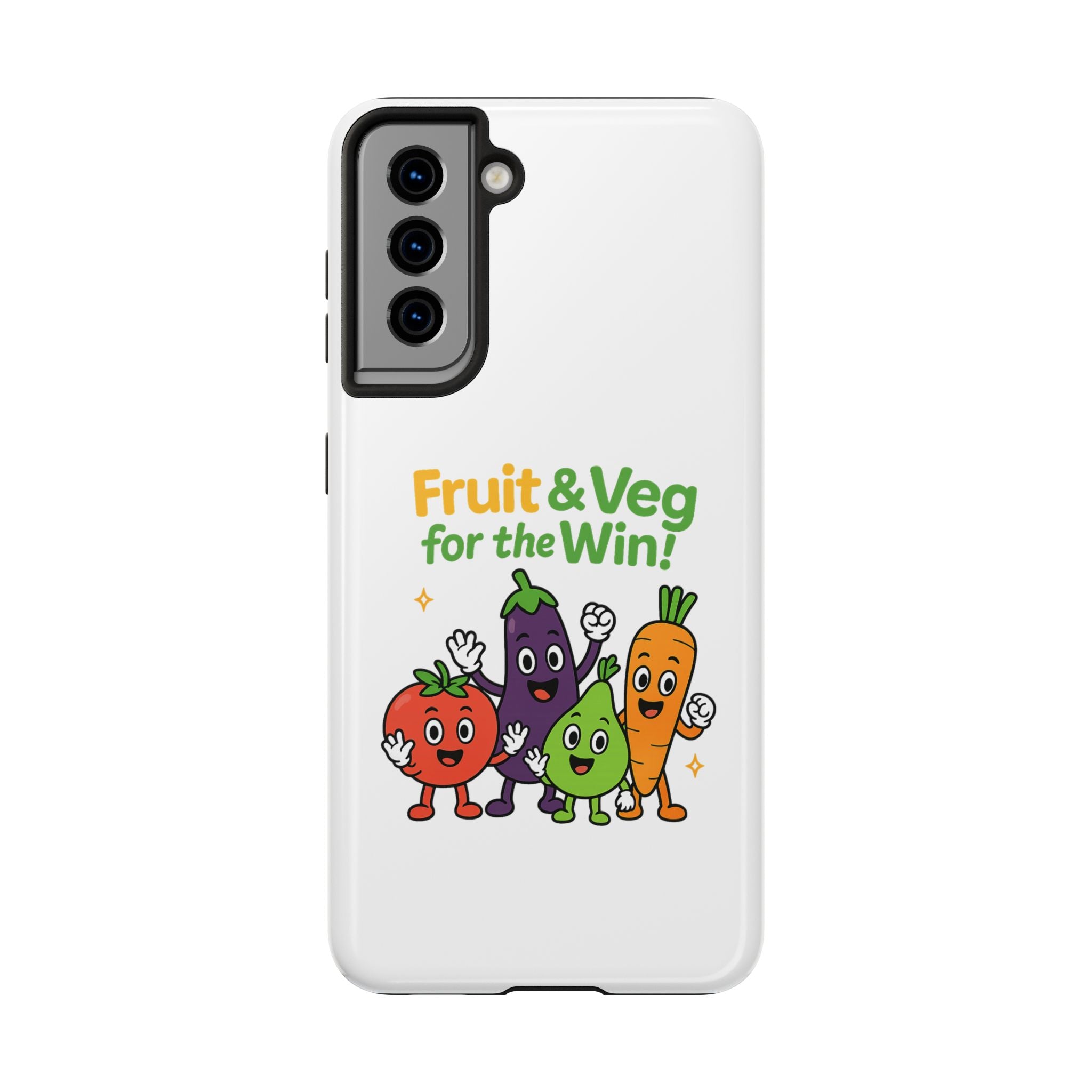 Phone Case — "Fruit & Veg for the Win!" Cute Healthy Veggie Design