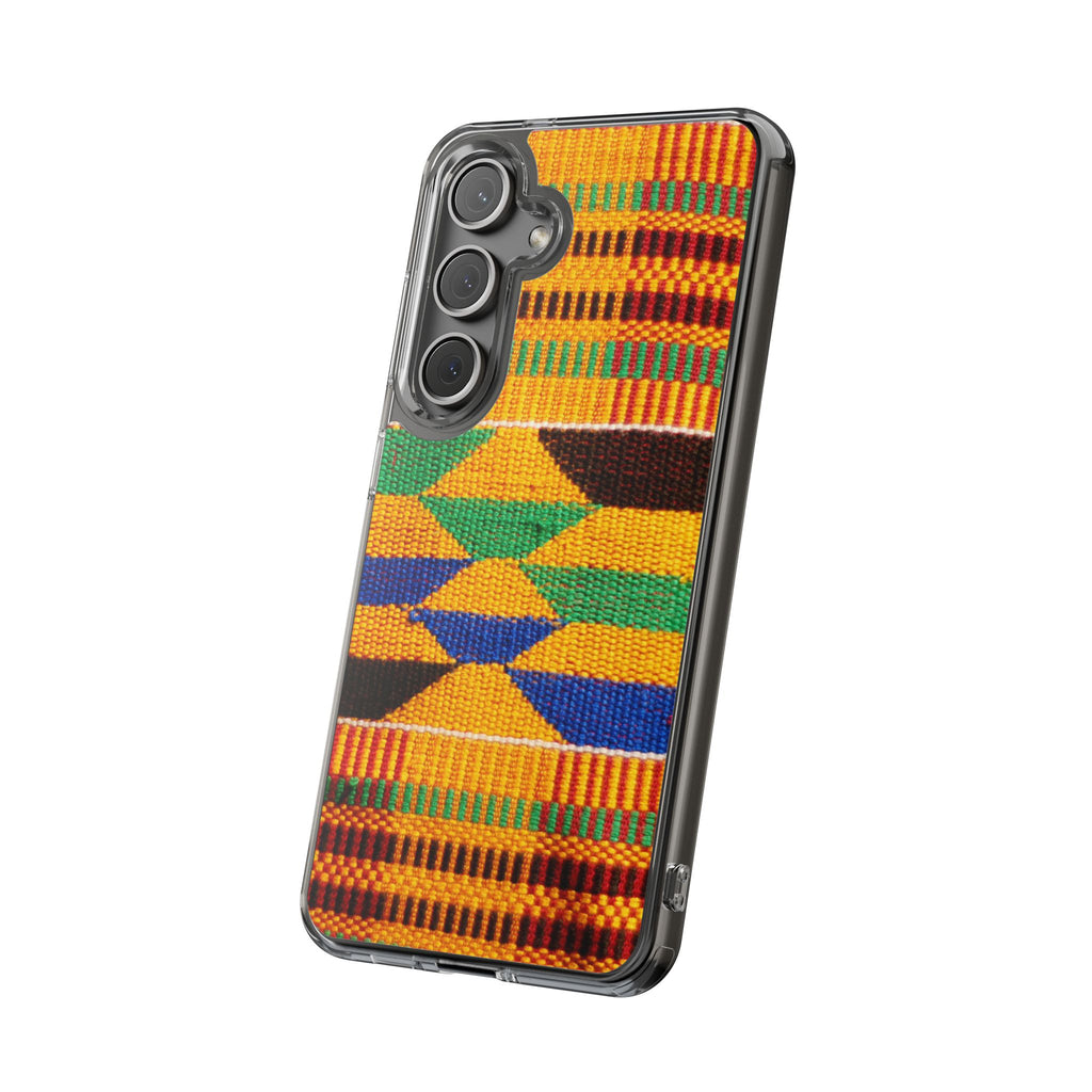Kente Pattern Clear Impact-Resistant Phone Case