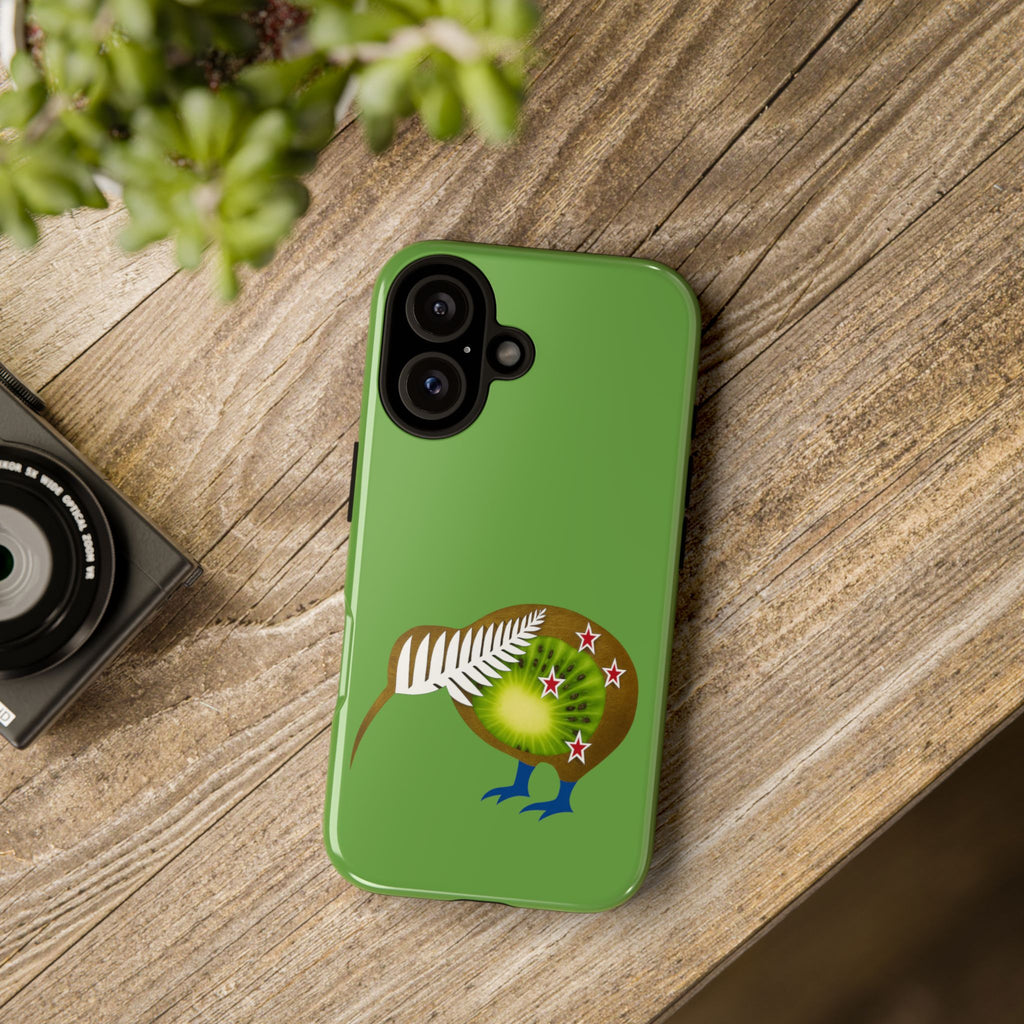 Kiwi Bird Phone Case – New Zealand Fern & Stars Protective iPhone Cover
