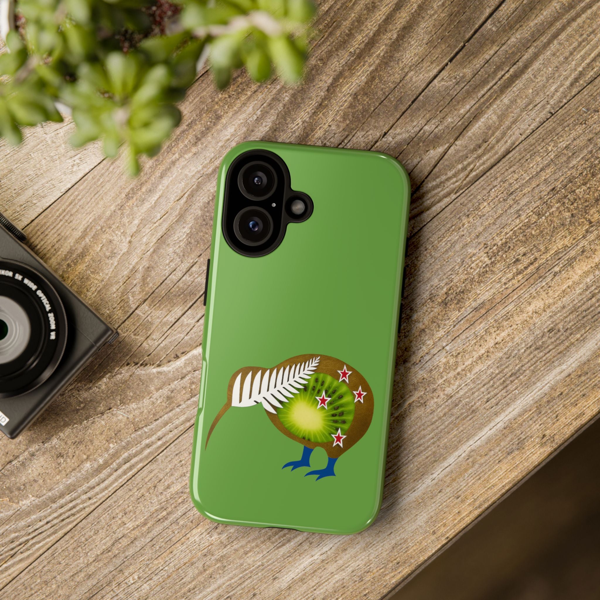 Kiwi Bird Phone Case – New Zealand Fern & Stars Protective iPhone Cover