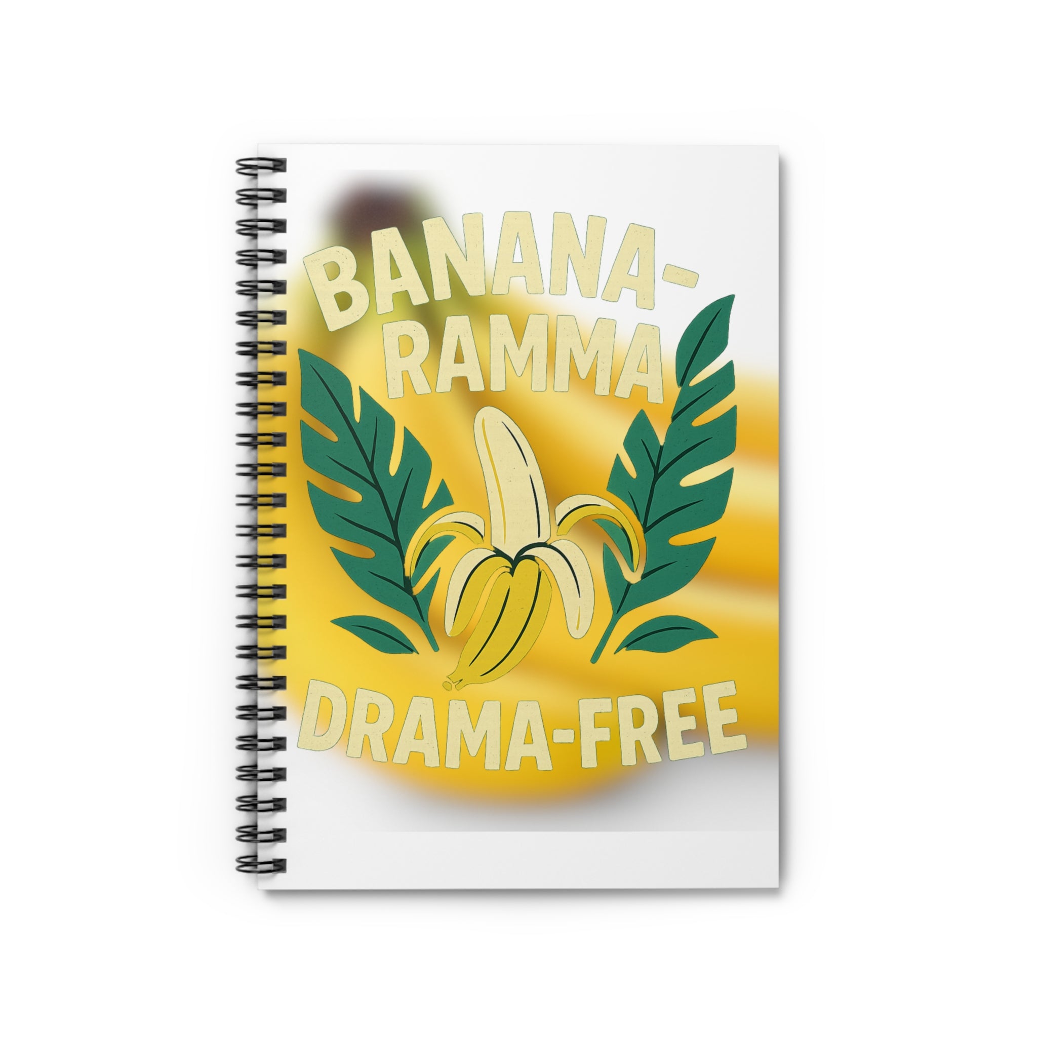 Banana-Themed Spiral Notebook - Fun & Inspirational, Perfect for School, Journaling, Gift for Students, Drama-Free Vibes