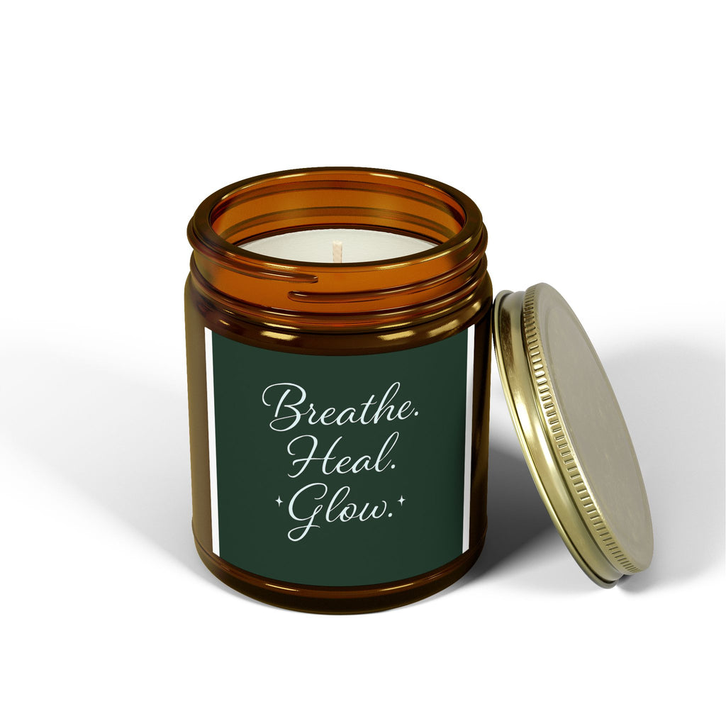 Breathe. Heal. Glow. Scented Candle - Relaxing Gift, Home Decor, Spa Experience, Aromatherapy, Wellness