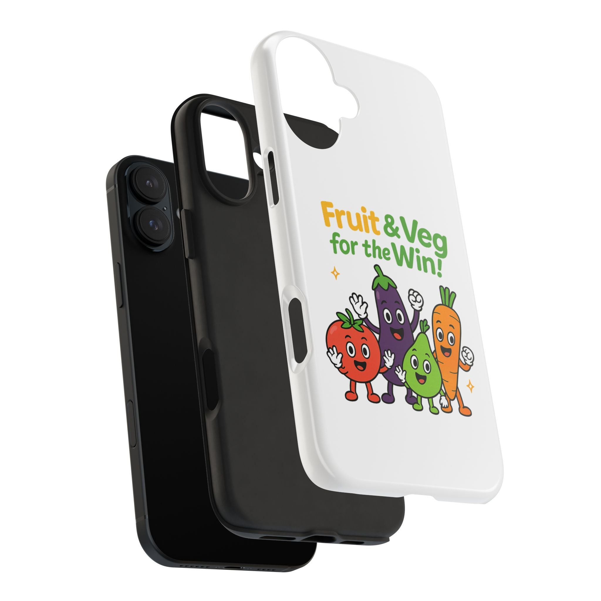 Phone Case — "Fruit & Veg for the Win!" Cute Healthy Veggie Design