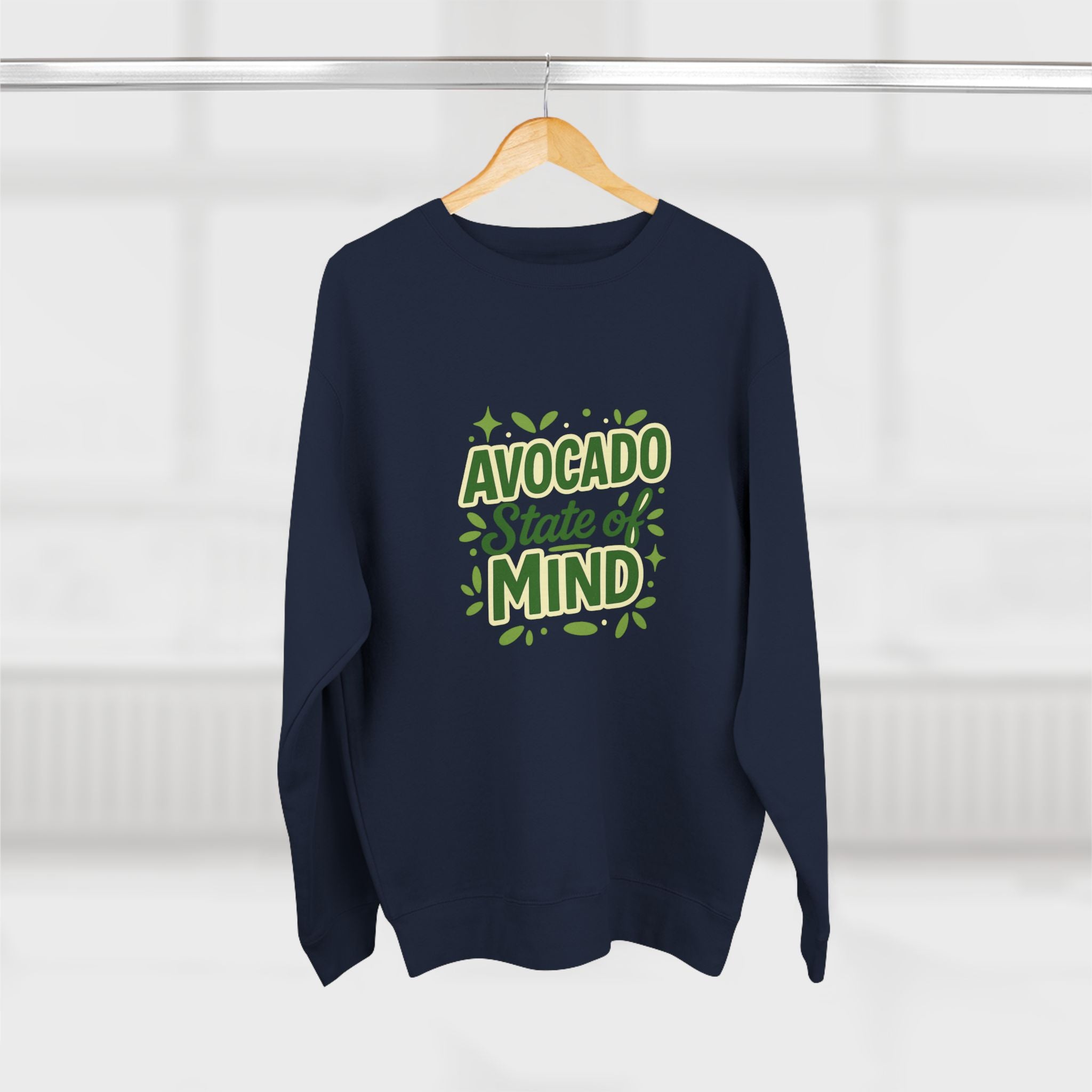 Avocado State of Mind Crewneck Sweatshirt, Cozy Unisex Sweatshirt, Gift for Avocado Lovers, Casual Style for Every Day, Eco-Friendly Fashion