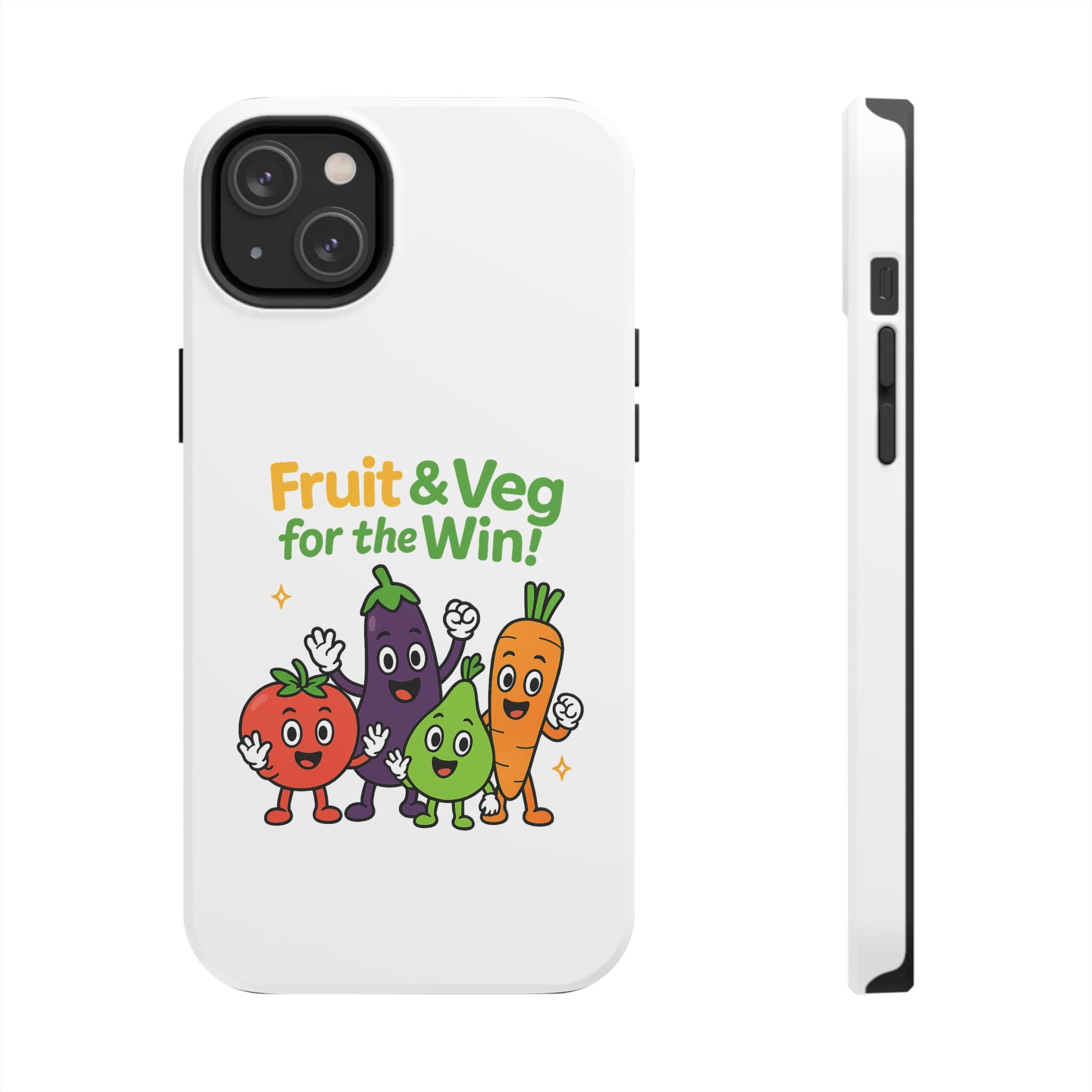 Phone Case — "Fruit & Veg for the Win!" Cute Healthy Veggie Design