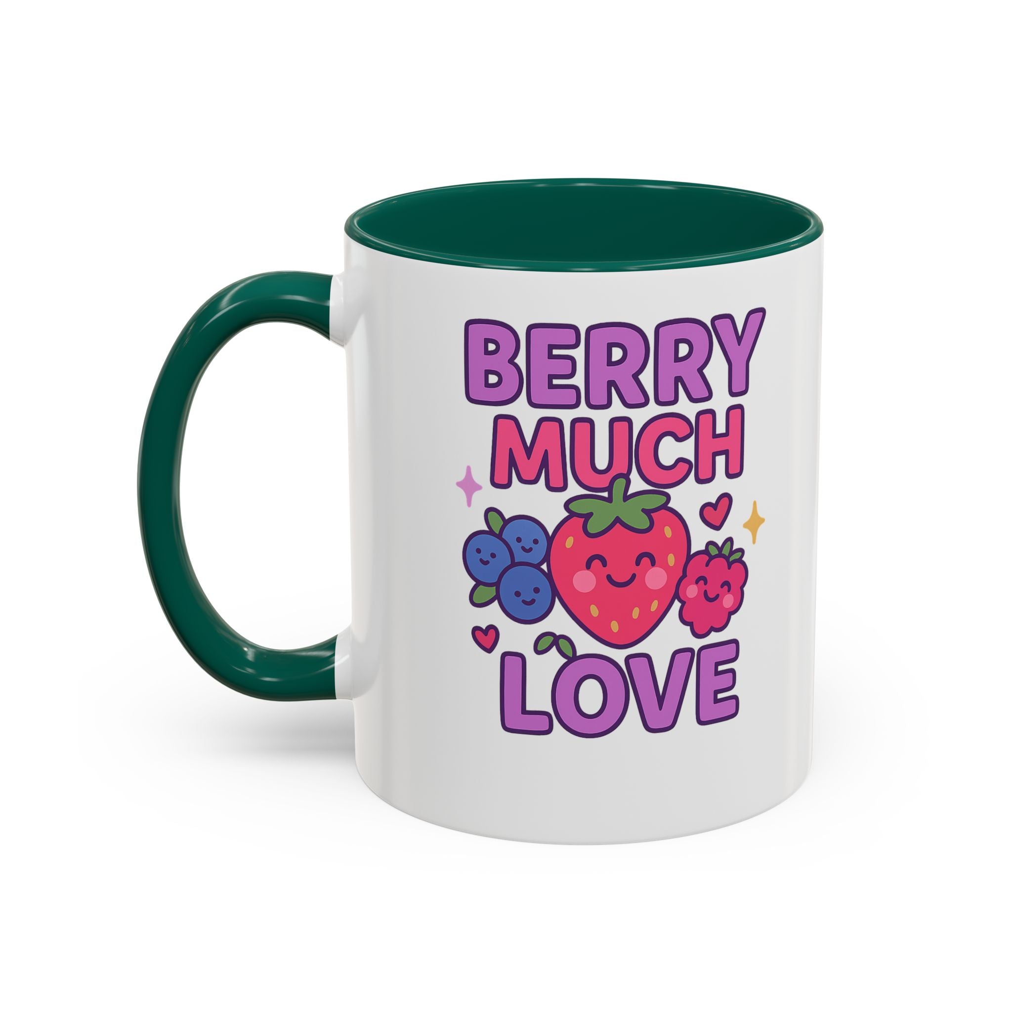 Berry Much Love Mug — Cute Fruit Cartoon Coffee Cup (11oz & 15oz)