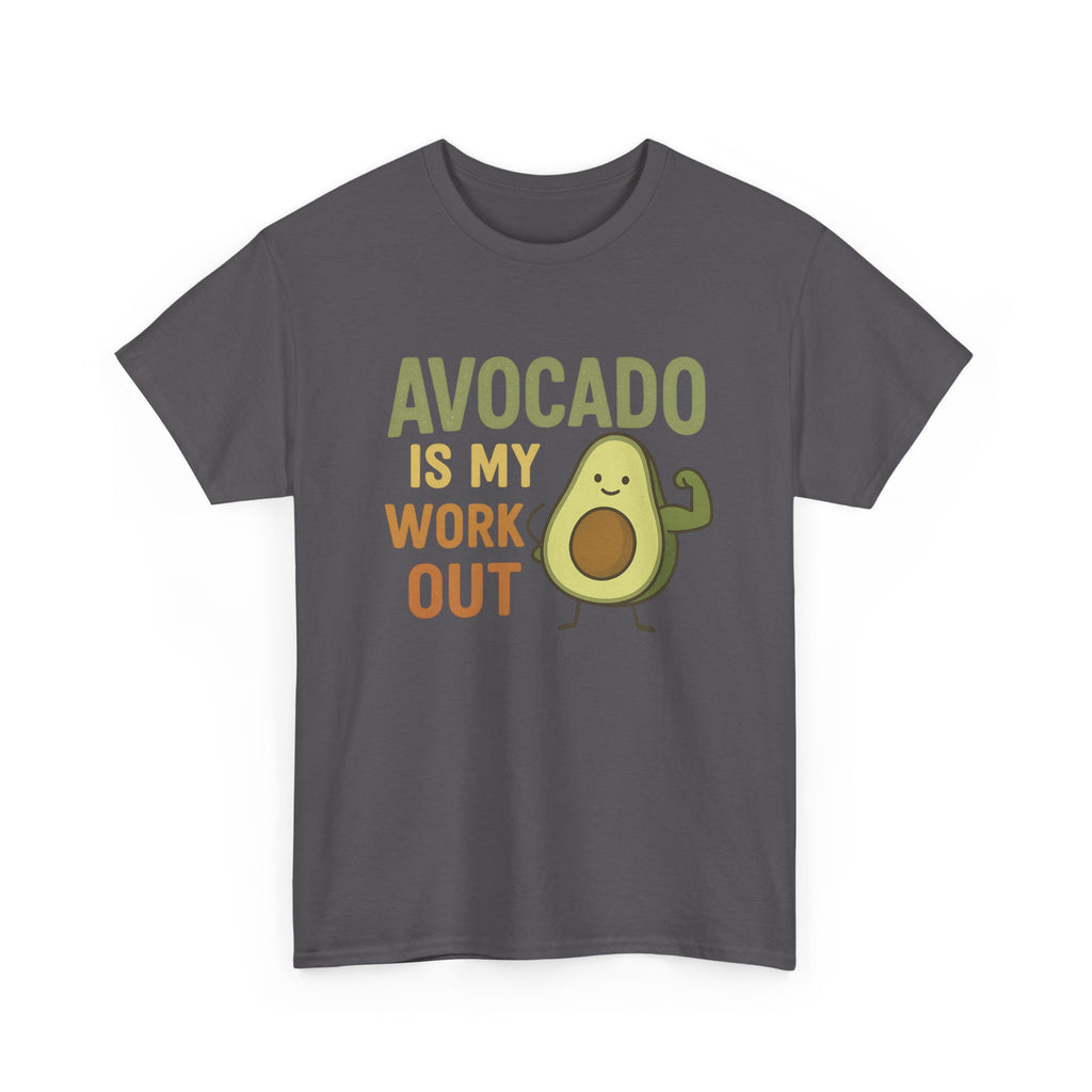 Avocado Workout Tee, Funny Fitness Shirt, Unisex Cotton Tee, Gift for Gym Lovers, Cute Food Humor Top