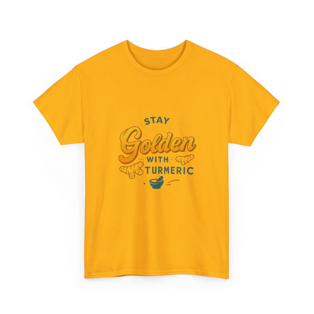 Stay Golden Turmeric Tee, Unisex Cotton T-Shirt, Health and Wellness Shirt, Gift for Herbalists, Eco-Friendly Fashion, Casual Wear