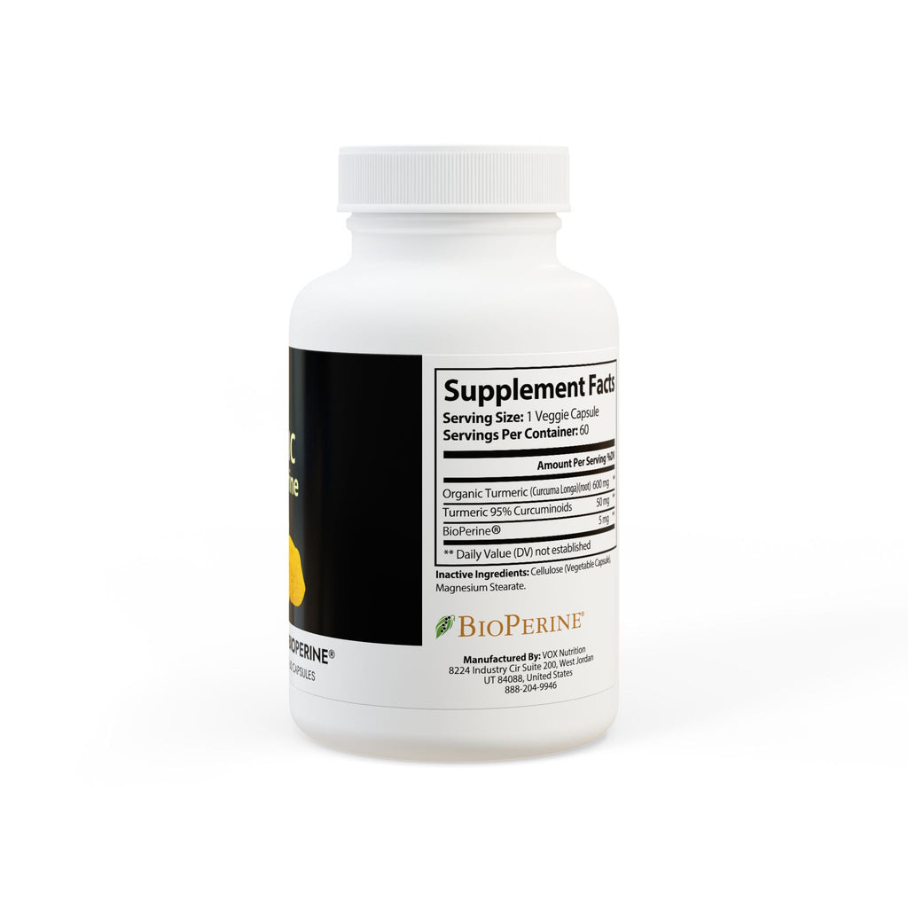 Turmeric with BioPerine® (Black Pepper Fruit Extract) Supplement (60 Capsules)