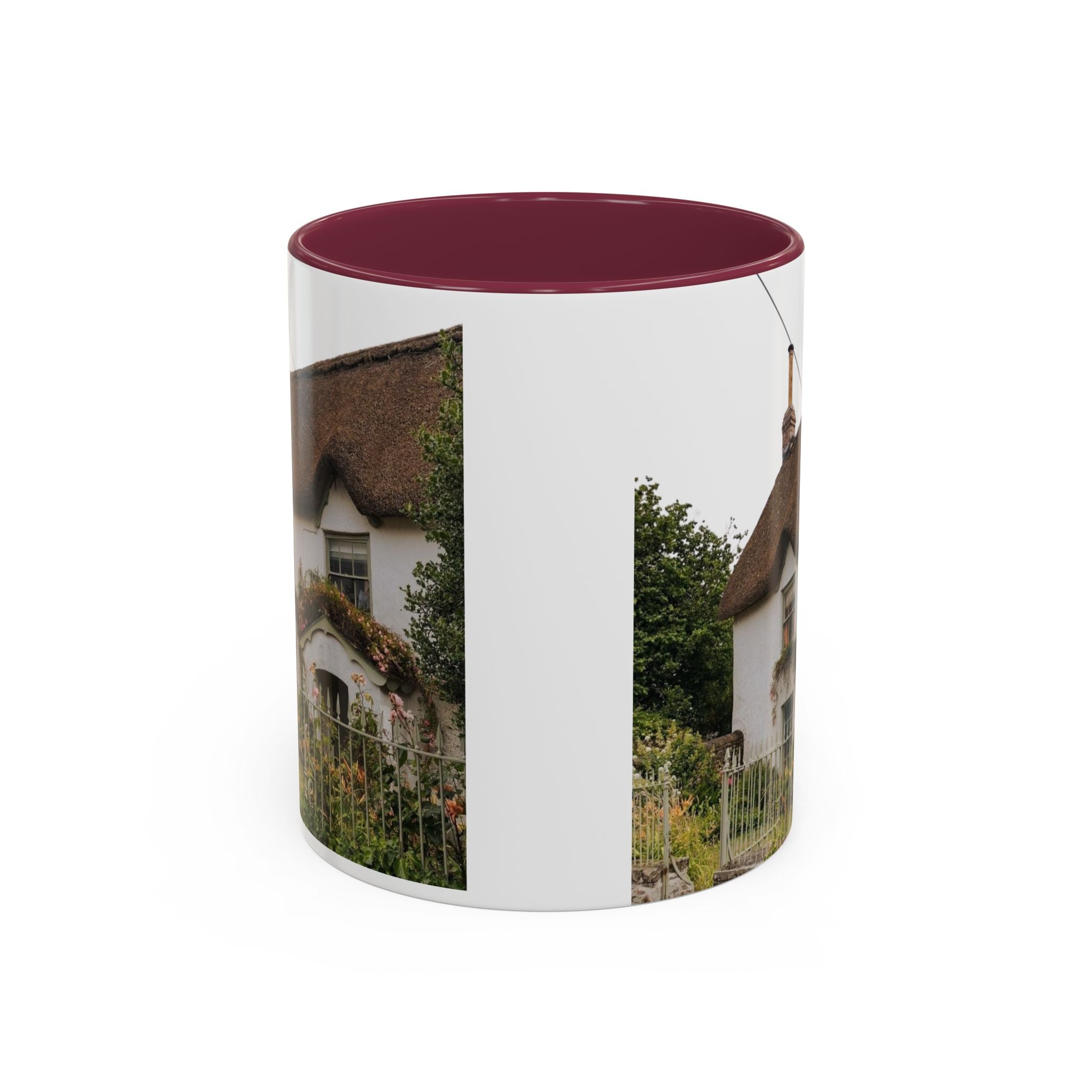 Thatched Cottage Photo Mug (11oz & 15oz) — Cozy English Cottage Scenic Coffee Cup