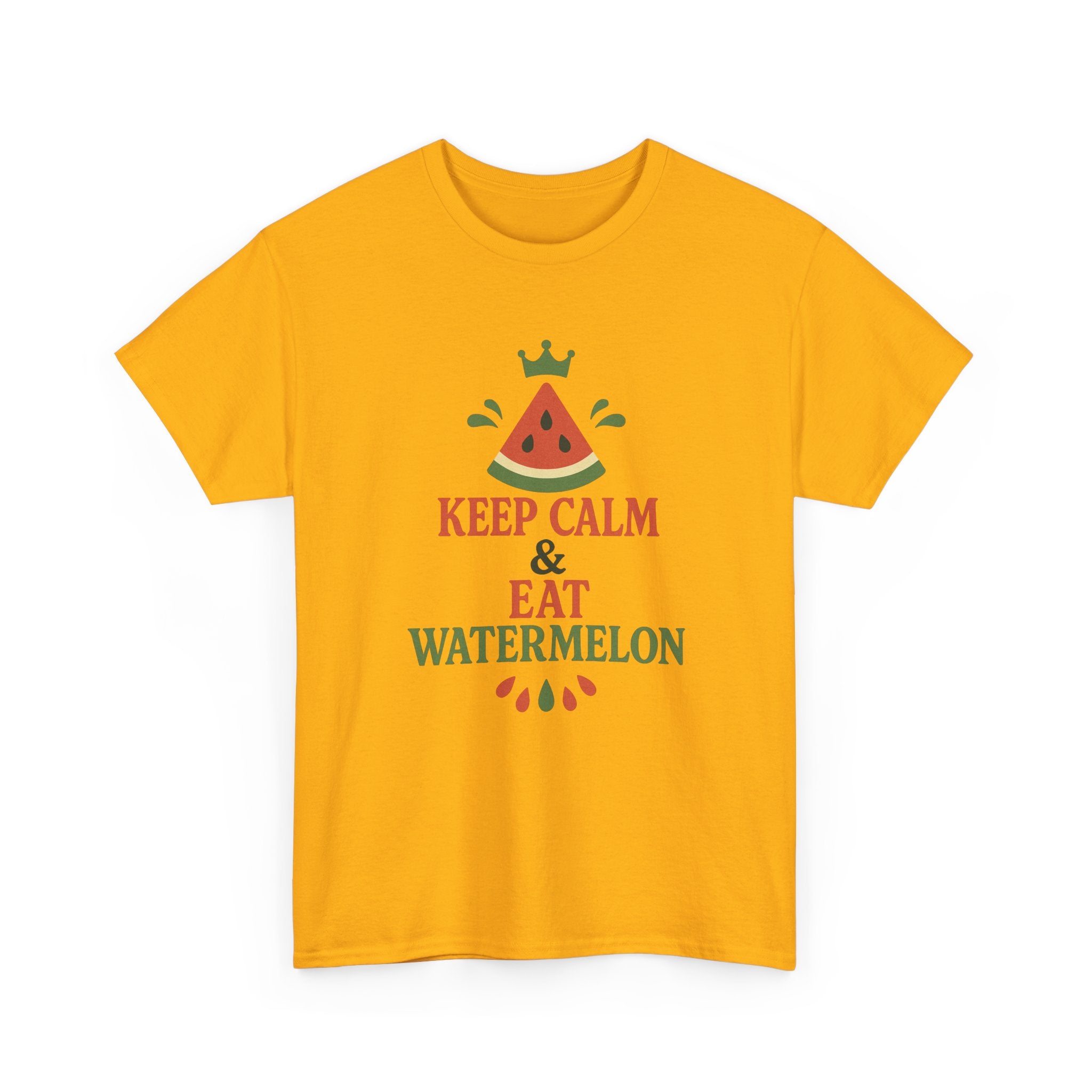 Keep Calm Watermelon Tee, Summer Shirt, Funny Graphic Tee, Relaxed Fit T-Shirt, Gifts for Food Lovers, Fun Casual Wear