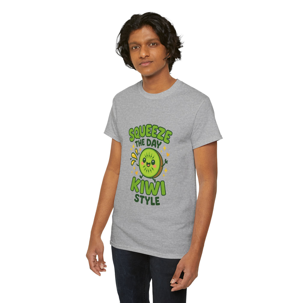 Kiwi Style Graphic Tee, Fun Unisex Cotton Shirt, Cute Fruit T-Shirt, Casual Summer Wear, Gift for Fruit Lovers, Squeeze the Day Tee
