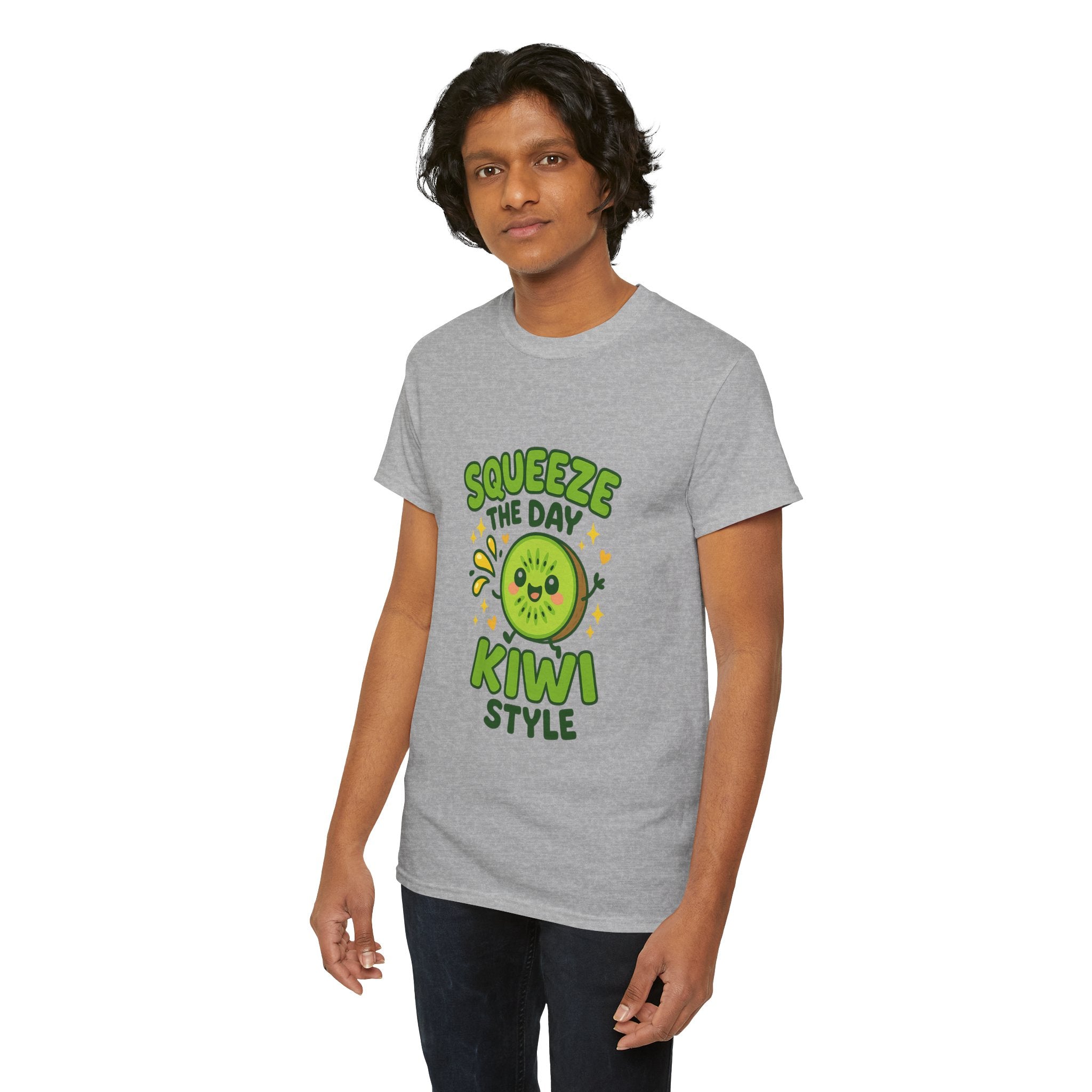 Kiwi Style Graphic Tee, Fun Unisex Cotton Shirt, Cute Fruit T-Shirt, Casual Summer Wear, Gift for Fruit Lovers, Squeeze the Day Tee