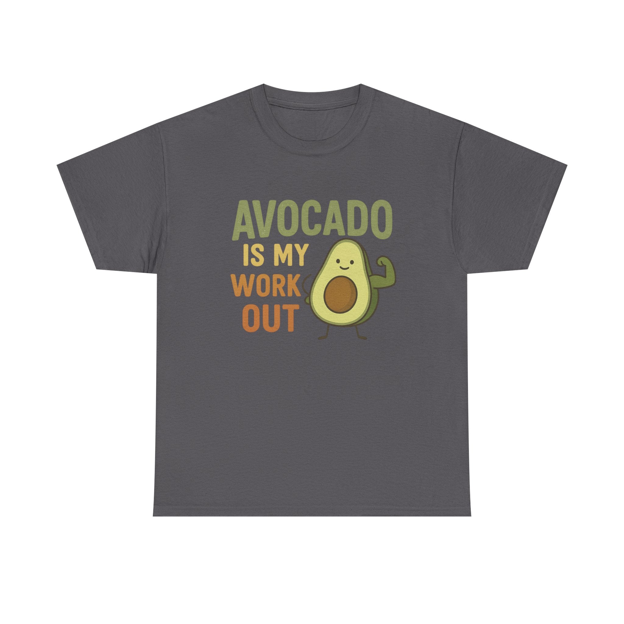 Avocado Workout Tee, Funny Fitness Shirt, Unisex Cotton Tee, Gift for Gym Lovers, Cute Food Humor Top