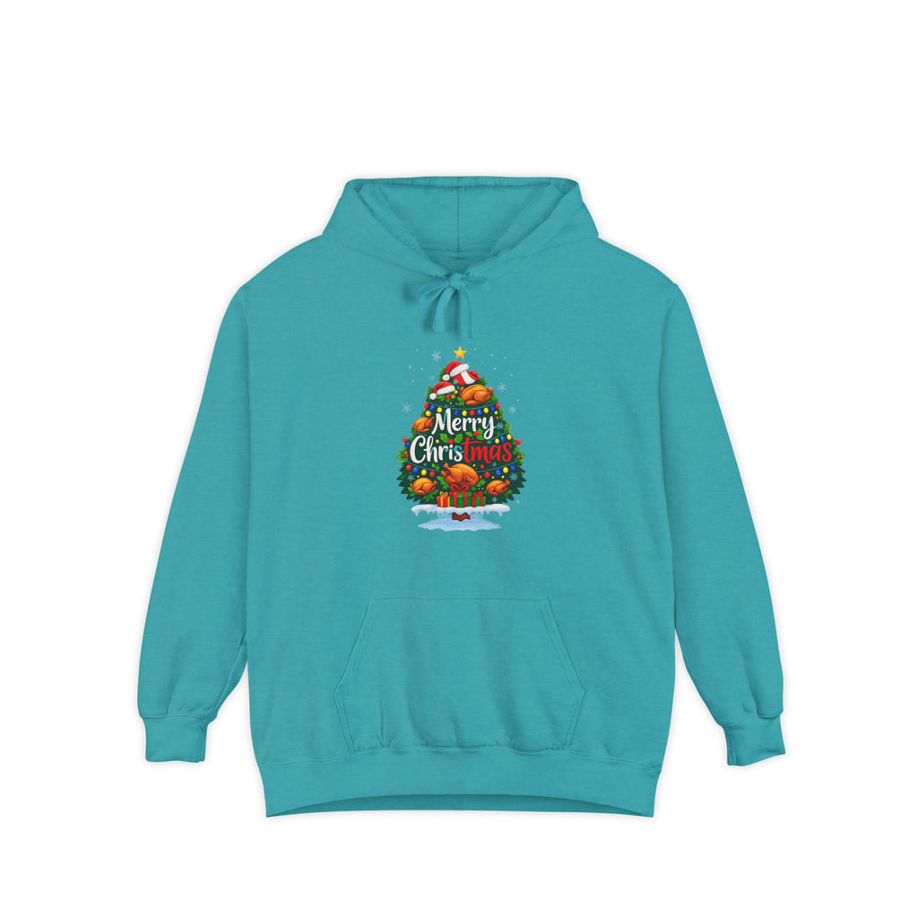 Christmas Tree Graphic Hoodie — "Merry Christmas" Holiday Sweatshirt