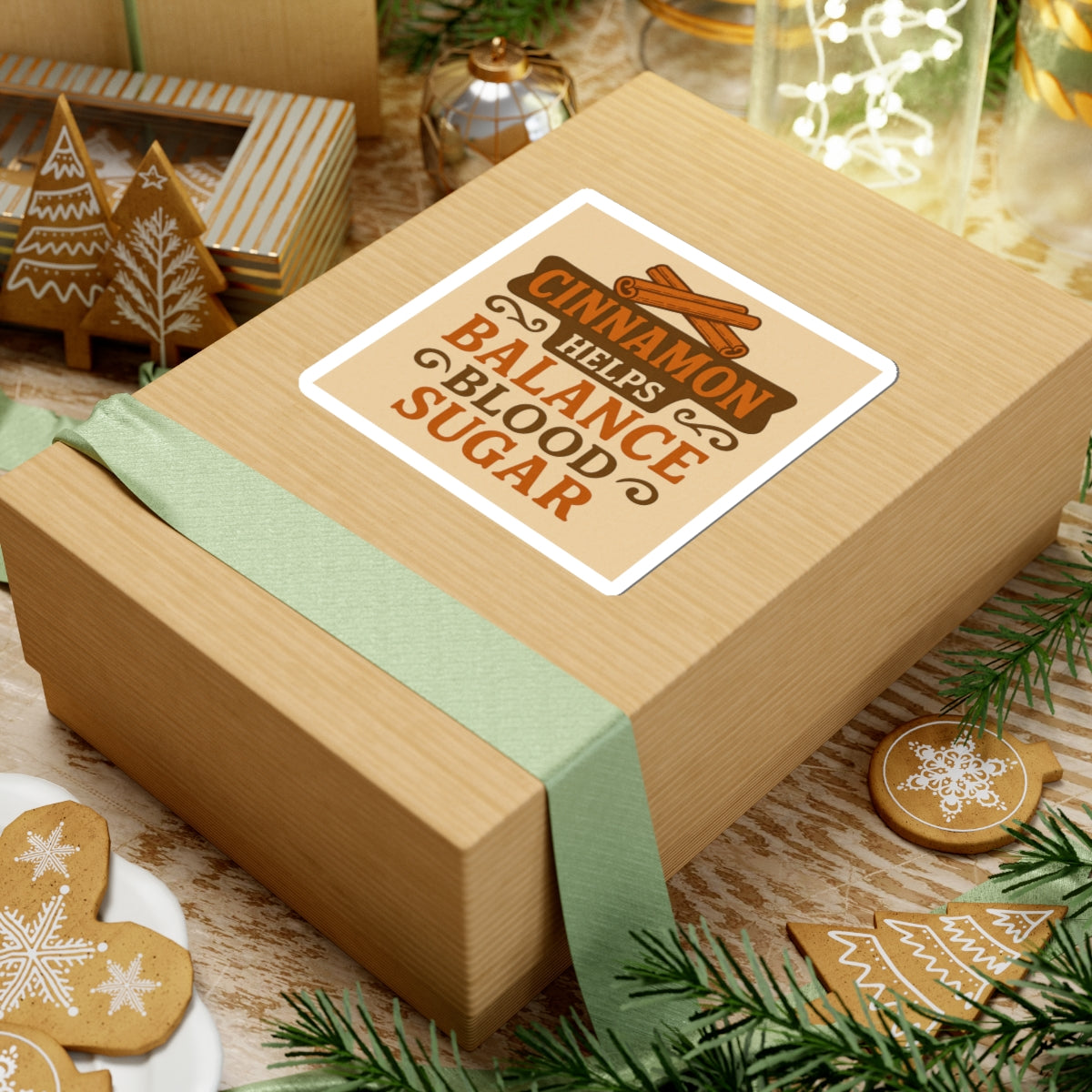 Cinnamon Health Stickers | Balance Blood Sugar | Funny Kitchen Decor, Gift for Foodies, Laptop Stickers, Seasonal Gifts