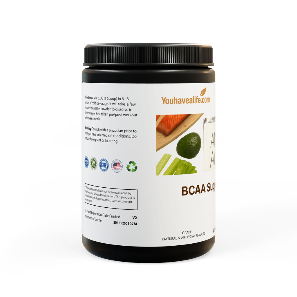 BCAA Supplement, Grape (325g, 11.46oz, 50 servings)