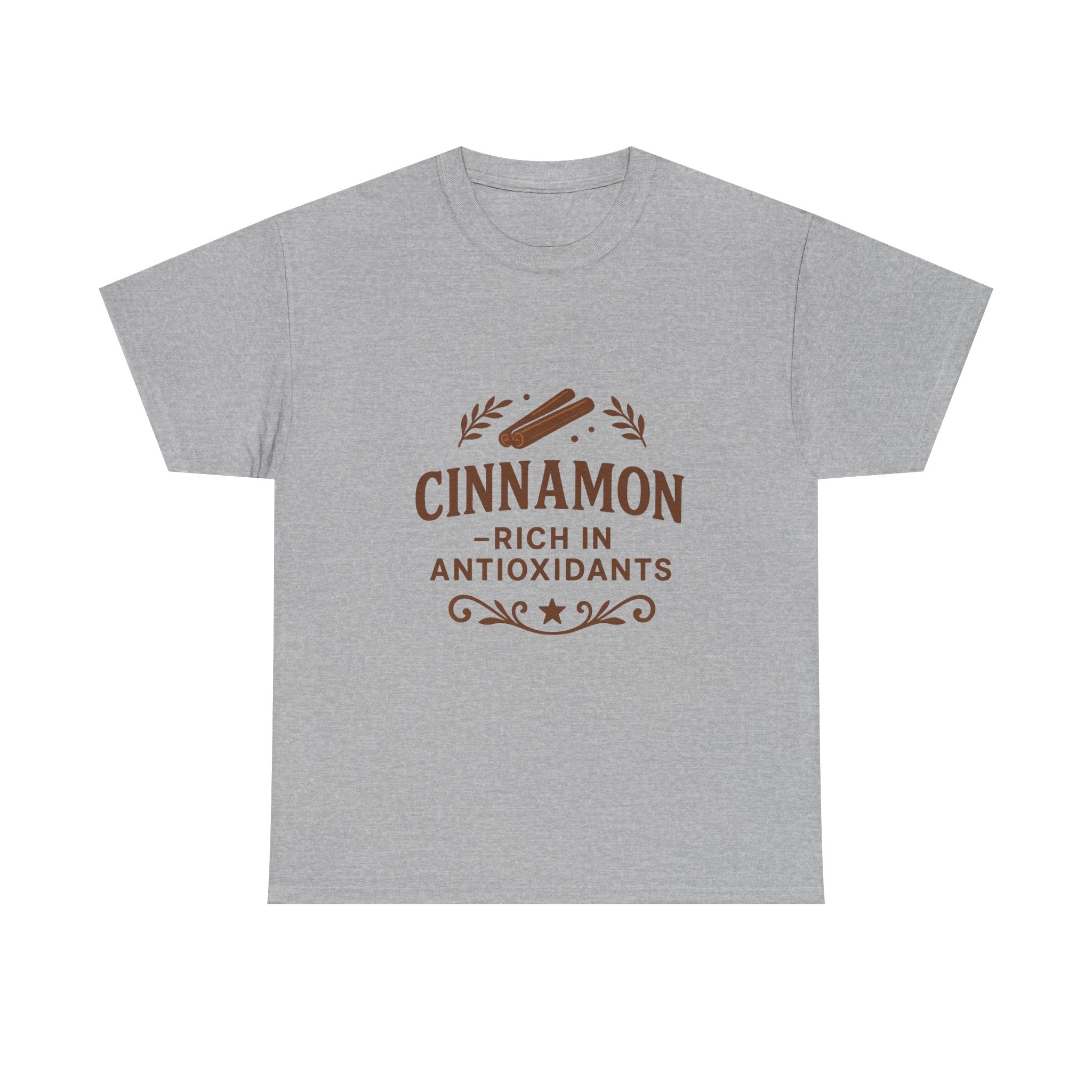 Cinnamon Antioxidant Unisex Heavy Cotton Tee, Relaxed Fit Tee, Gift for Health Enthusiasts, Casual Statement Shirt, Funny Foodie Apparel