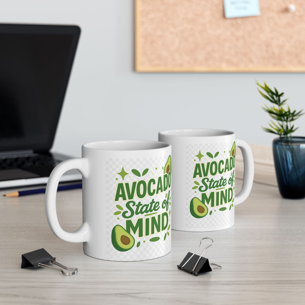 Avocado Lover Ceramic Mug – “Avo Good Day” Cute Avocado Coffee Cup (11oz & 15oz)