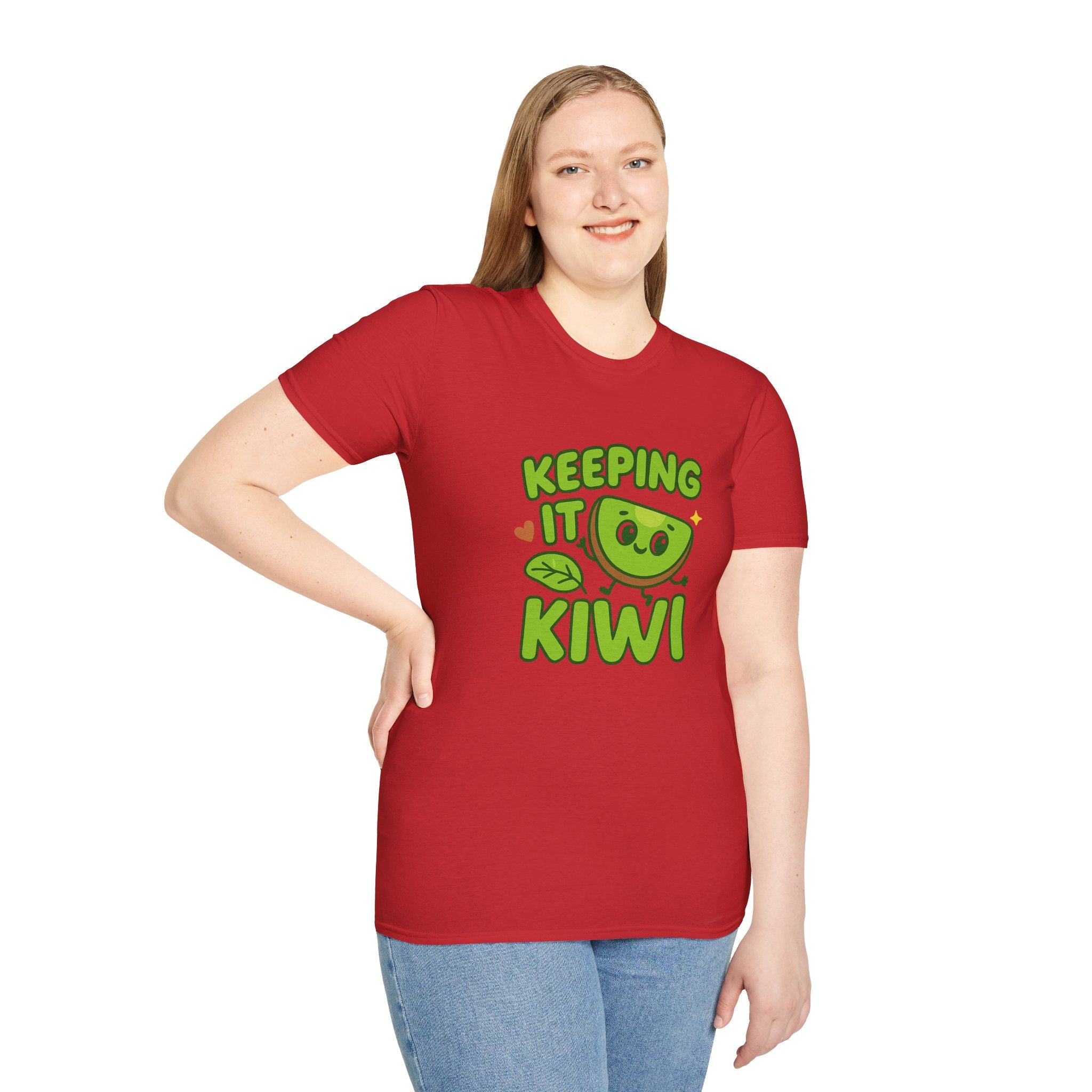 Whimsical Kiwi Graphic Tee | Funny Fruit Shirt, Eco-Friendly Gift, Summer Style, Casual Look, Gift for Fruit Lovers