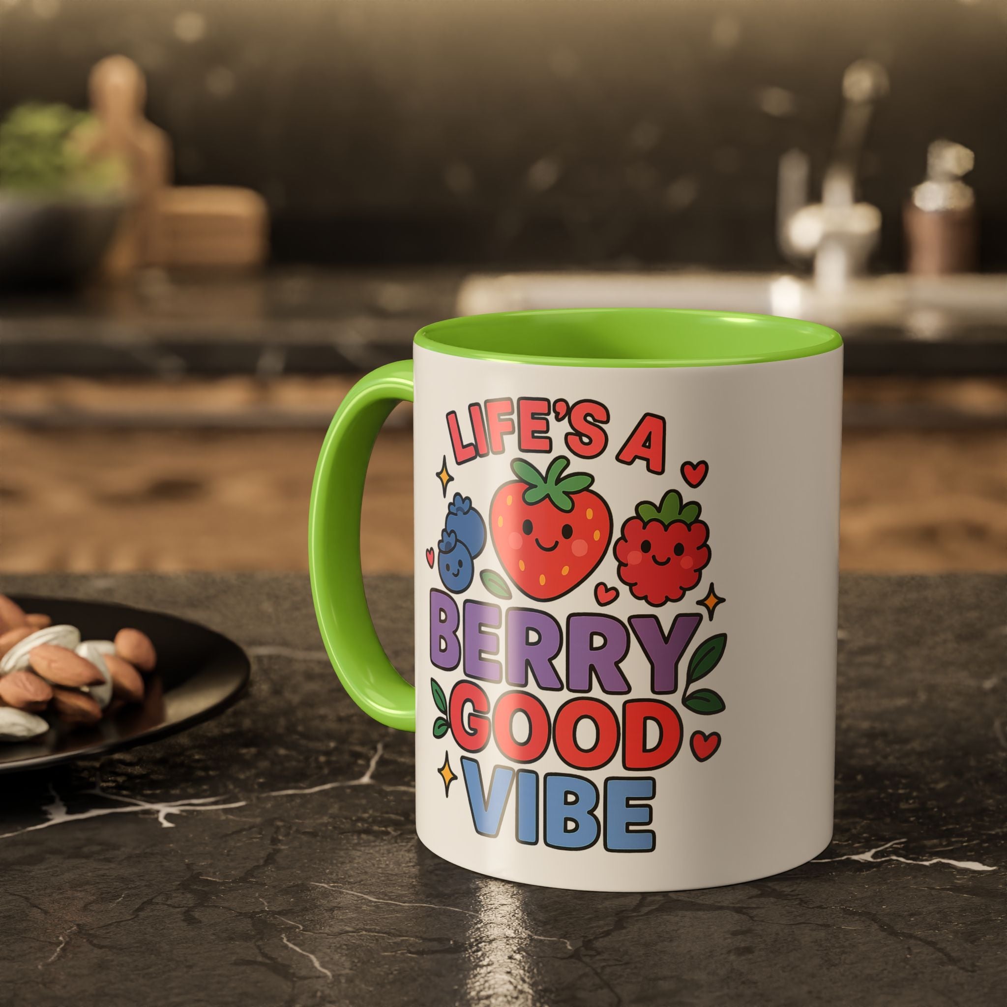 Berry Good Vibe Mug — Cute Fruit Illustration Coffee Cup (11oz & 15oz)