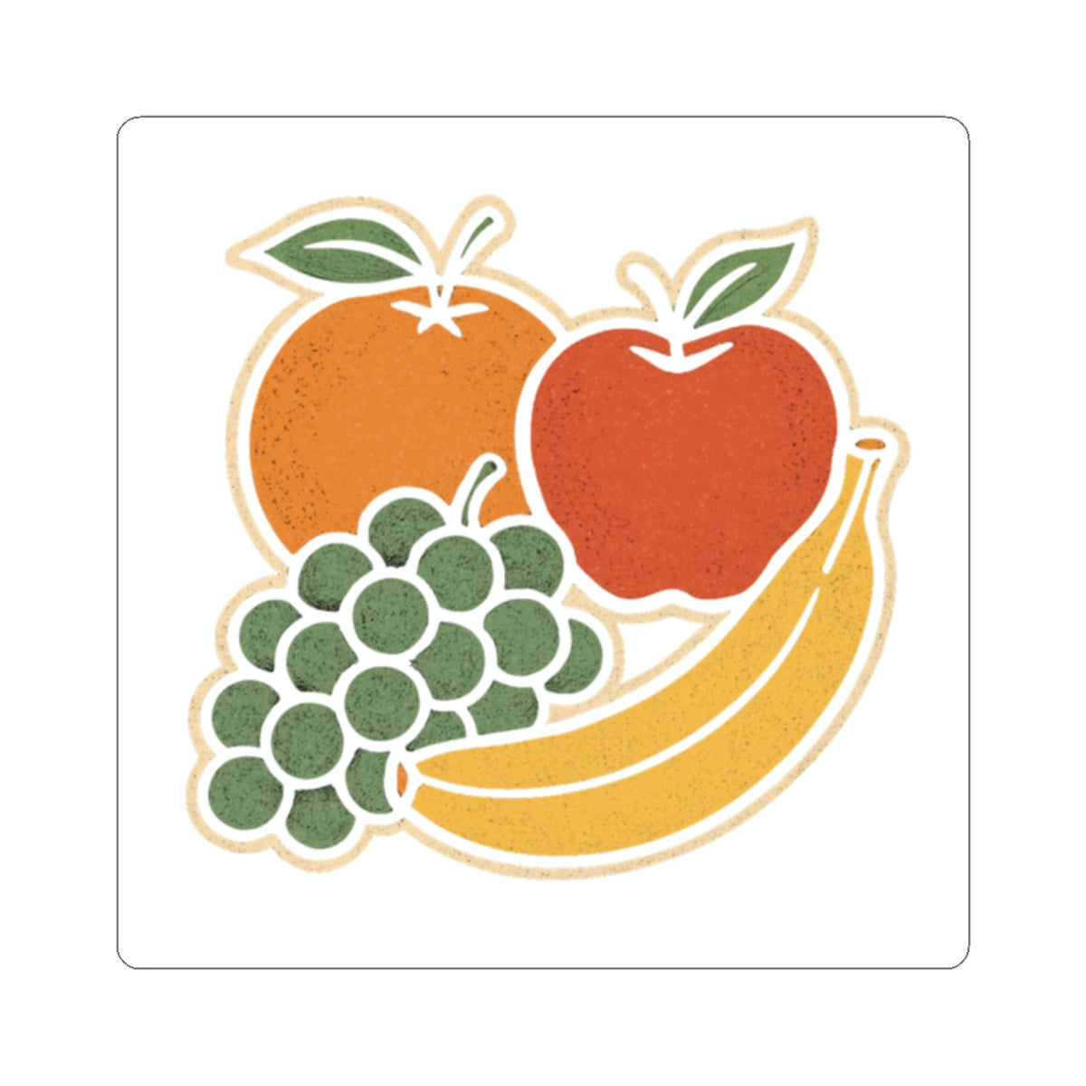 Fruit-Themed Kiss-Cut Stickers - Perfect for Scrapbooking, Laptop Decals, Gift Wrap, Journals, and More!