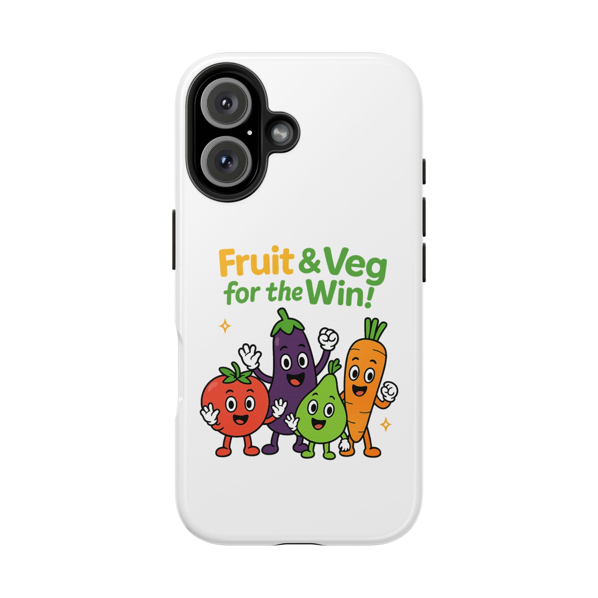 Phone Case — "Fruit & Veg for the Win!" Cute Healthy Veggie Design