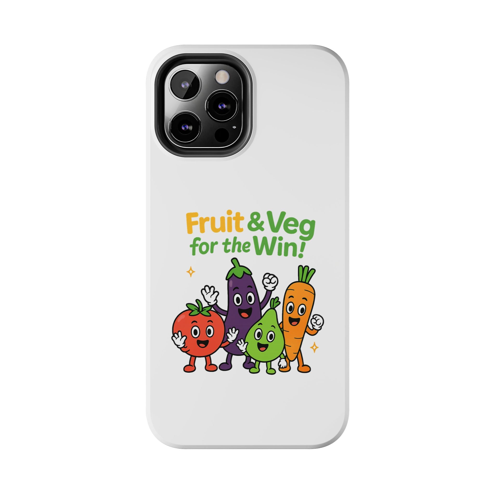 Phone Case — "Fruit & Veg for the Win!" Cute Healthy Veggie Design