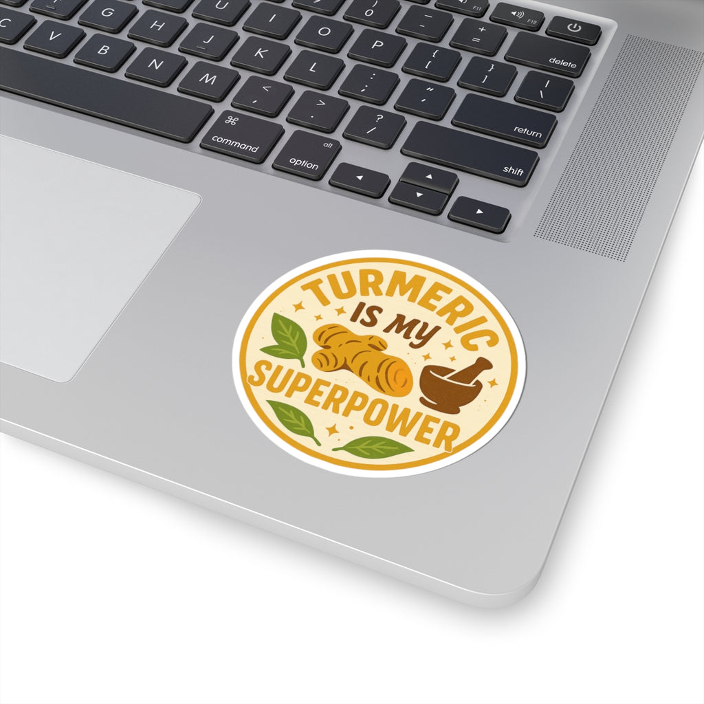 Turmeric Superpower Stickers - Wellness, Health, Decor, Gifts, Laptop Decor, Planner Accessories, Kitchen Essentials