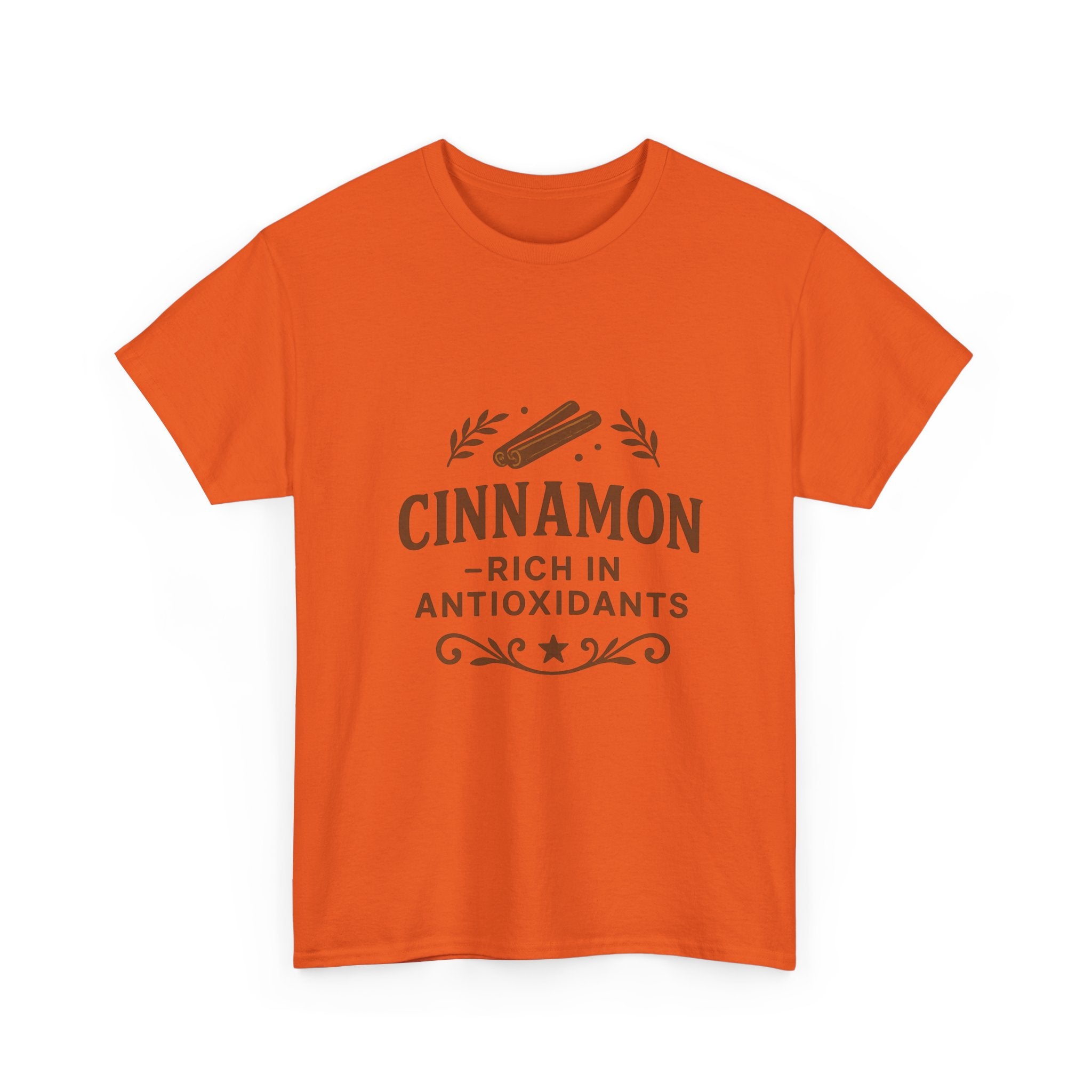 Cinnamon Antioxidant Unisex Heavy Cotton Tee, Relaxed Fit Tee, Gift for Health Enthusiasts, Casual Statement Shirt, Funny Foodie Apparel