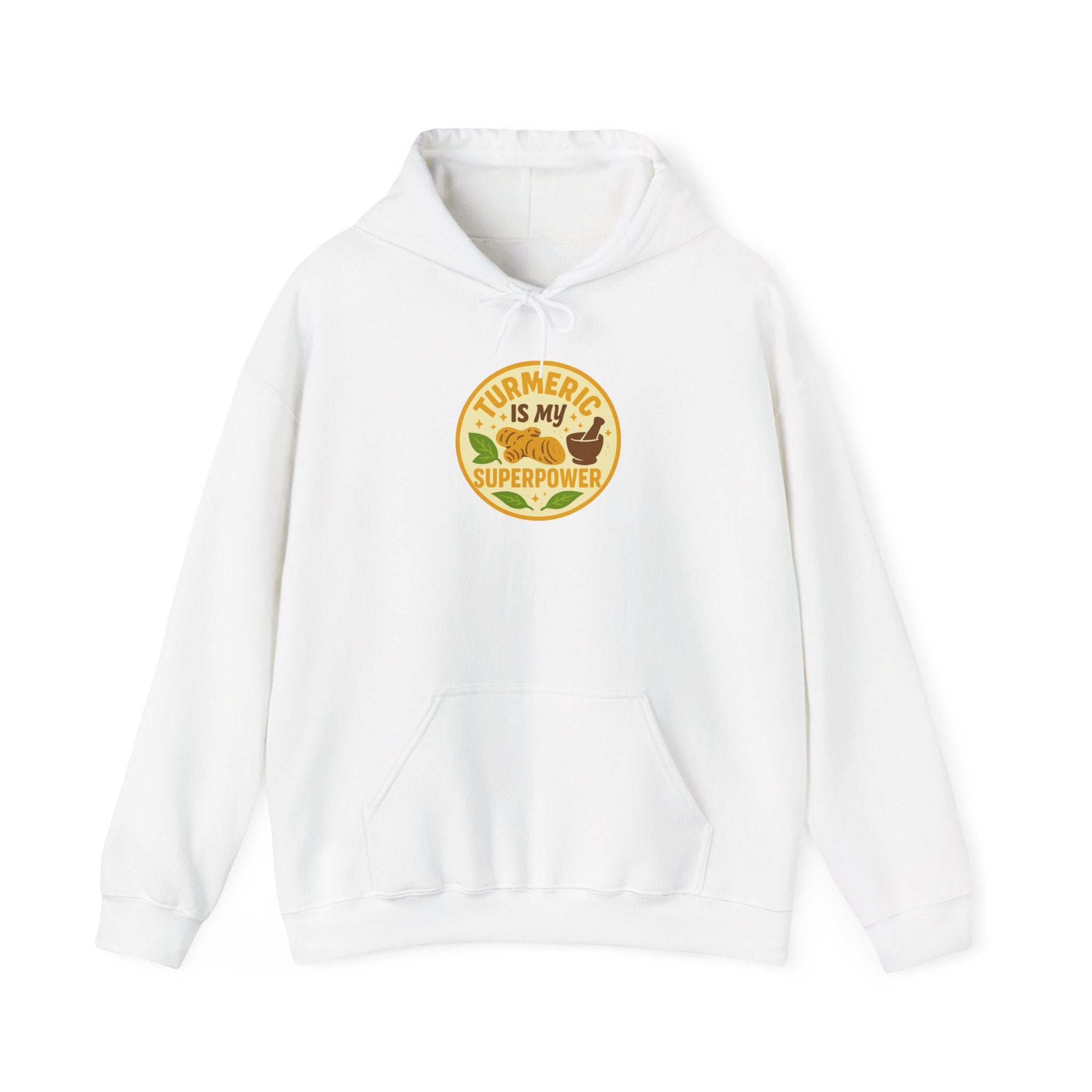 Turmeric Is My Superpower Sweatshirt | Unisex Heavy Blend Hoodie, Wellness Gift, Natural Living Apparel, Cozy Fashion, Healthy Lifestyle