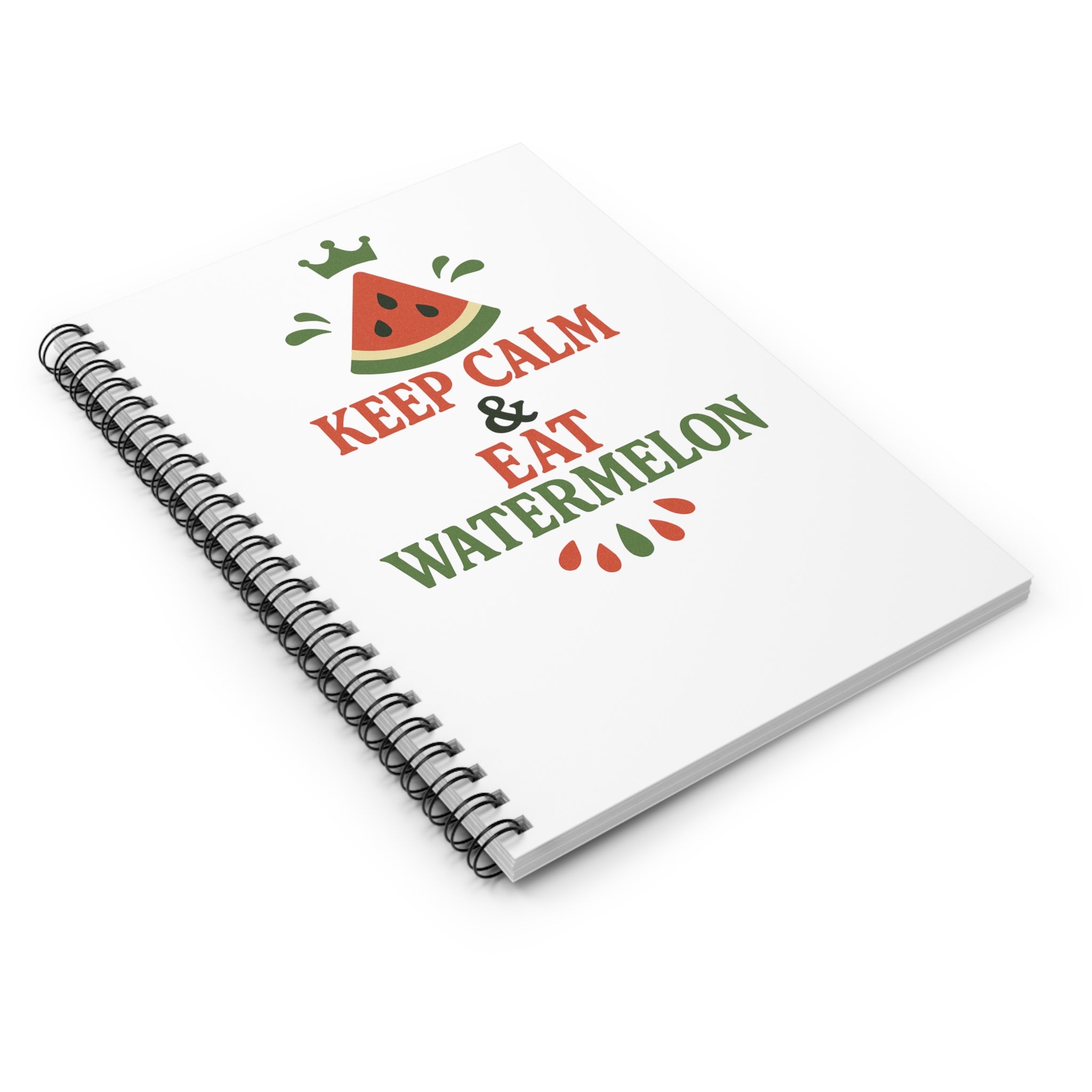 Watermelon Spiral Notebook - Keep Calm & Eat Watermelon Quote, Fun Journal for Food Lovers, Back to School Stationery, Summer Vibes, [...]